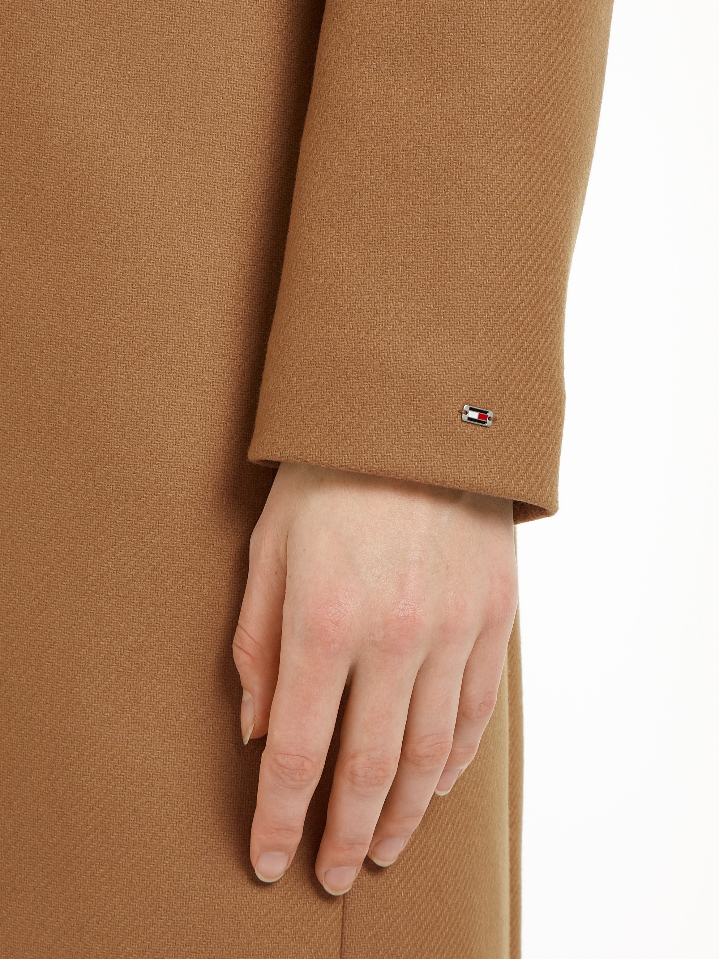 Tommy Hilfiger Lange jas met gestempeld logo