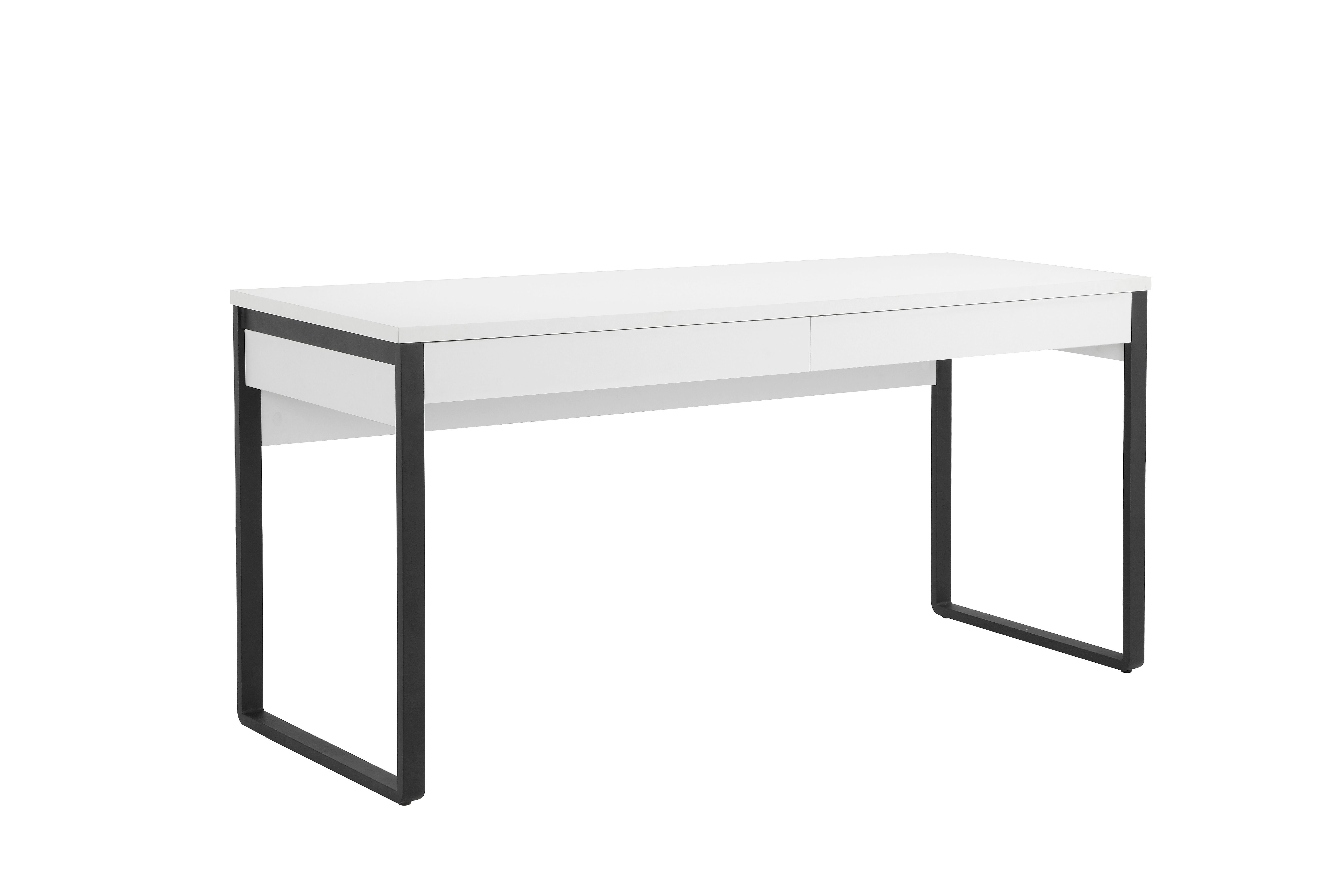 Places of Style Bureau Moid, Computertafel in modern design, Breedte 120/140/160 cm, met metalen poten & lade