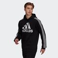 adidas performance sweatshirt essentials fleece 3-stripes logo hoodie zwart