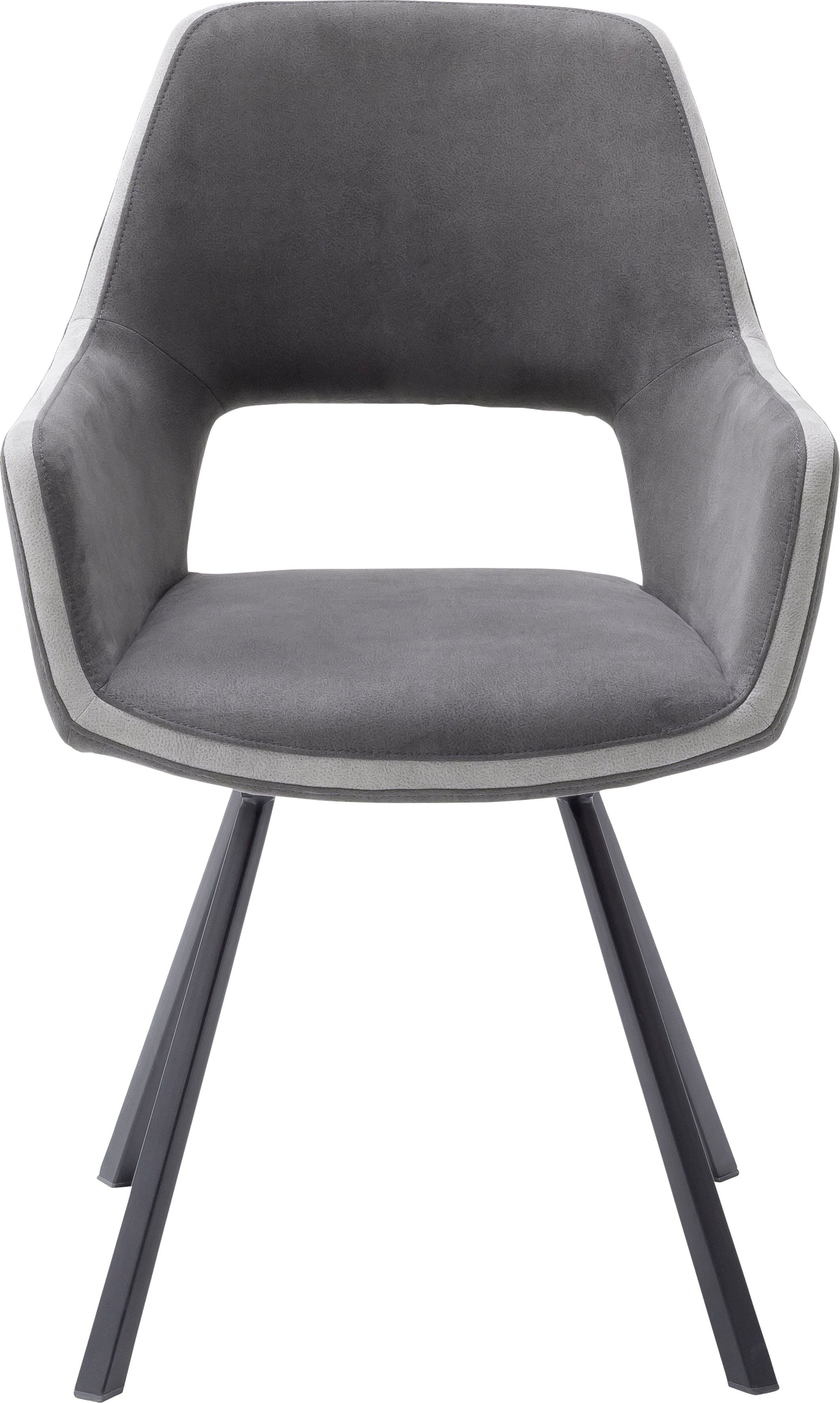 MCA furniture Eetkamerstoel Bayonne set van 2, stoel 180º draaibaar met nivellering, belastbaar tot 120 kg (set, 2 stuks)