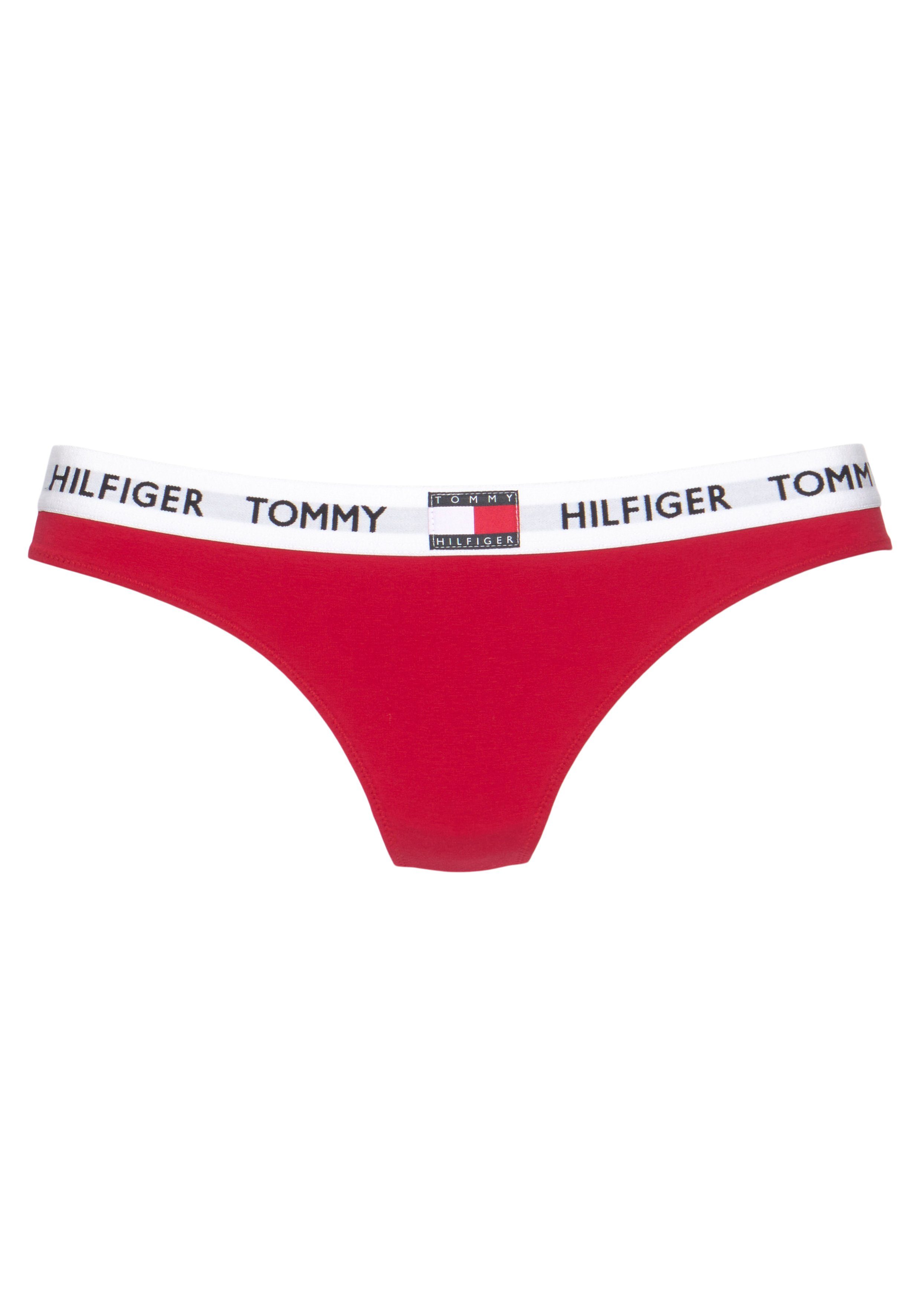 Tommy Hilfiger Underwear Slip THONG met contrastkleurige band & tommy hilfiger-logo-badge