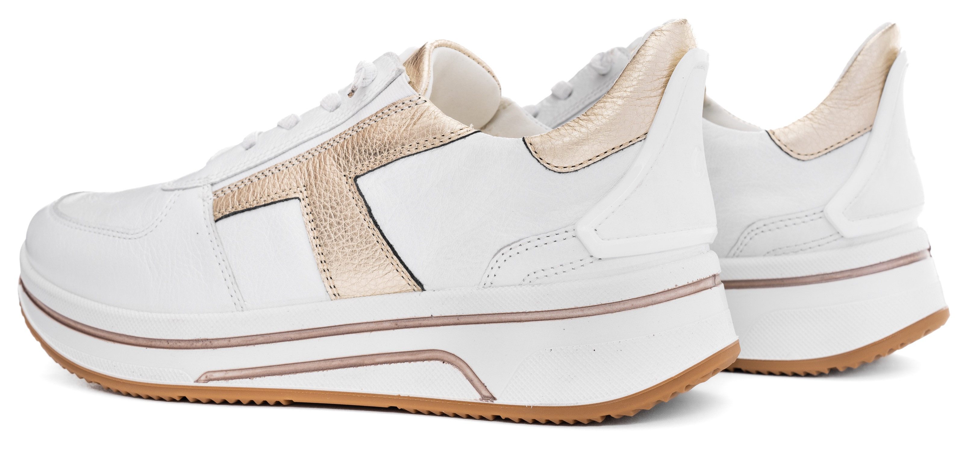 Ara Slip-on sneakers Sapporo , vrijetijdsschoen, veterschoen met frotté voering, h-breedte