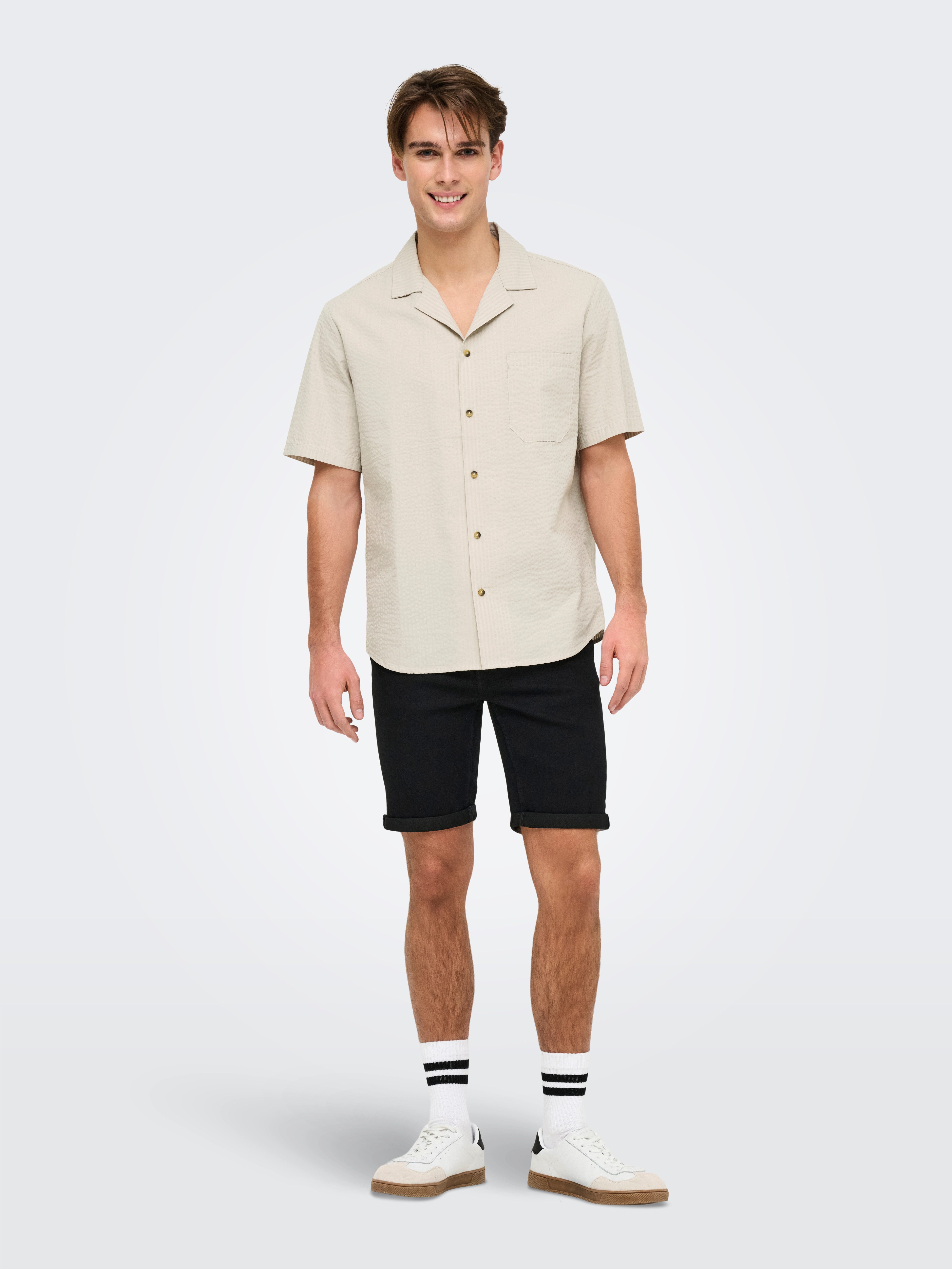 ONLY & SONS Overhemd met korte mouwen ONSEYE RESORT SEERS 0009 SHIRT NOOS
