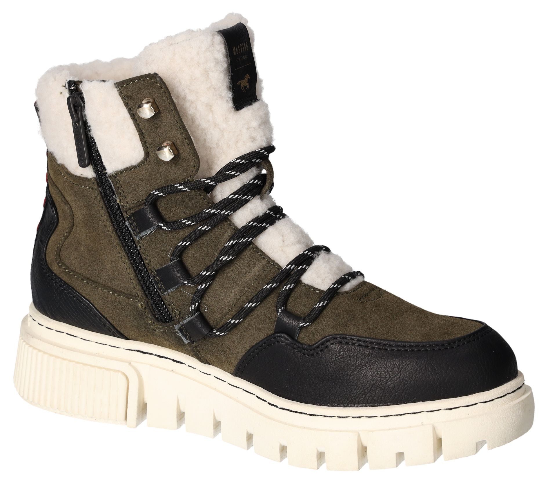 Mustang Shoes Winterlaarzen veterschoenen snowboots met praktische binnenrits