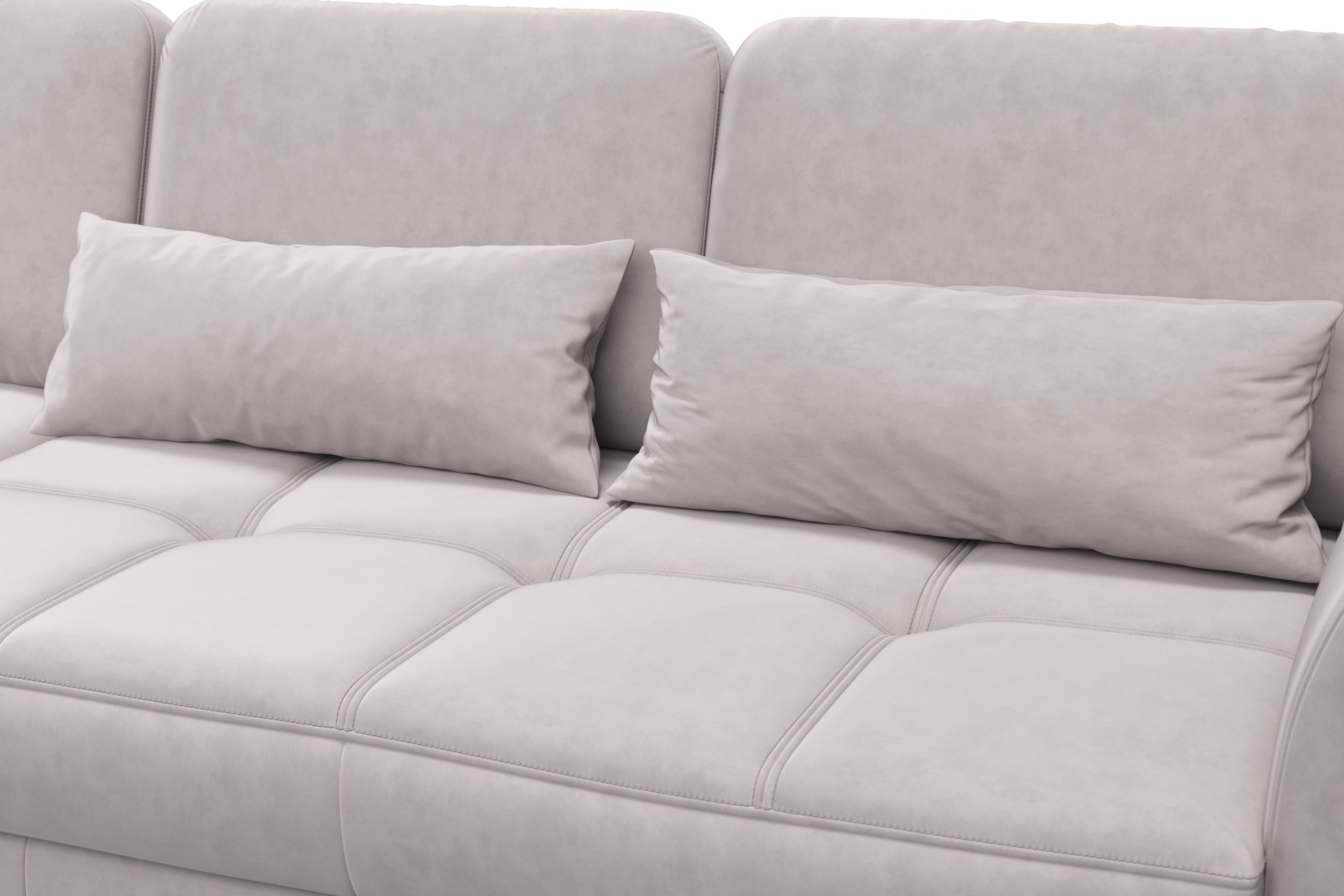 sit&more Hoekbank Bendigo L-vorm inclusief zitdiepteverstelling, bodemvrijheid 15 cm, 2 pootkleuren