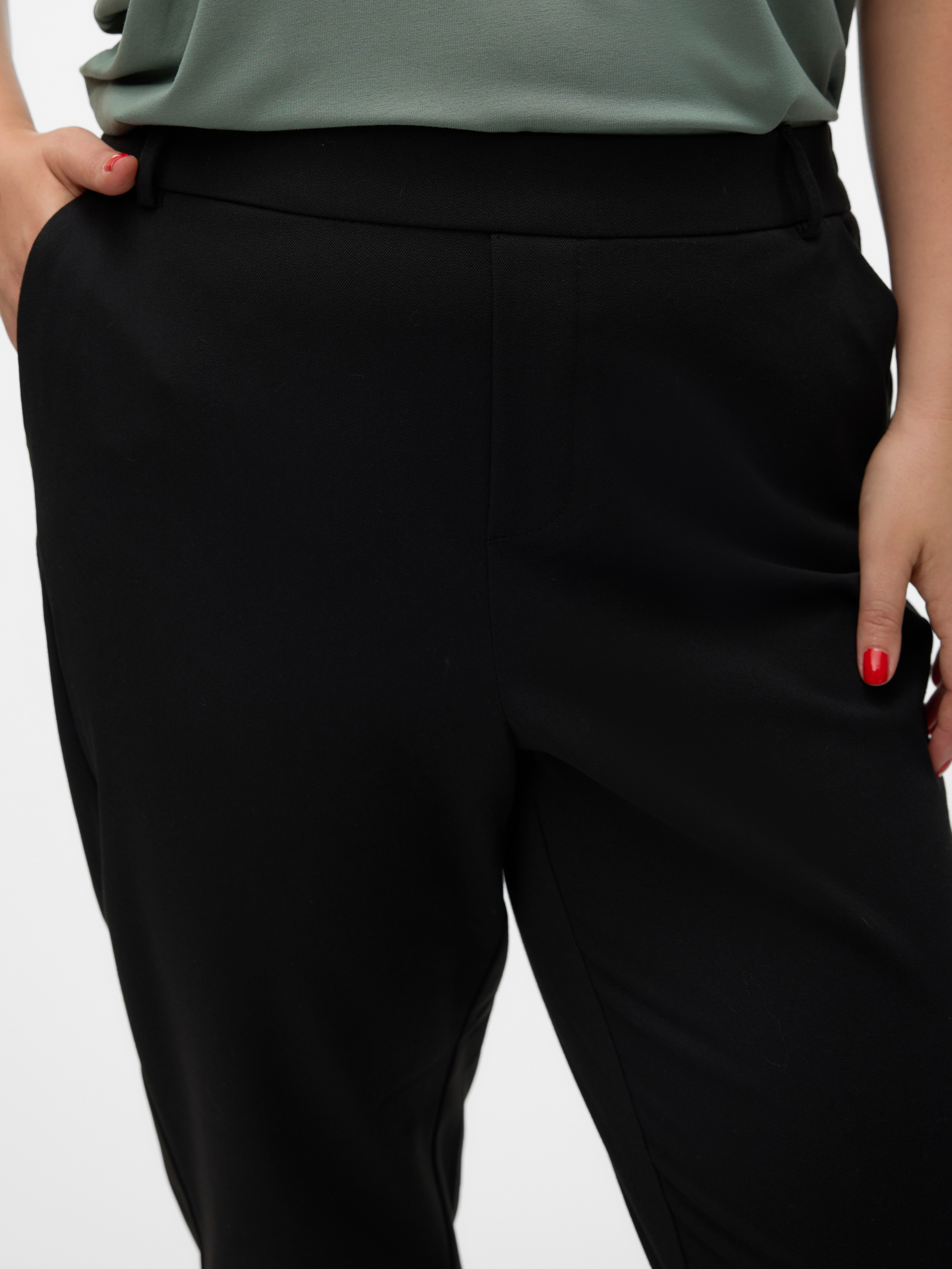 Vero Moda Curve Pantalon VMCMAYA MW LOOSE SOLID PANT CUR NOOS