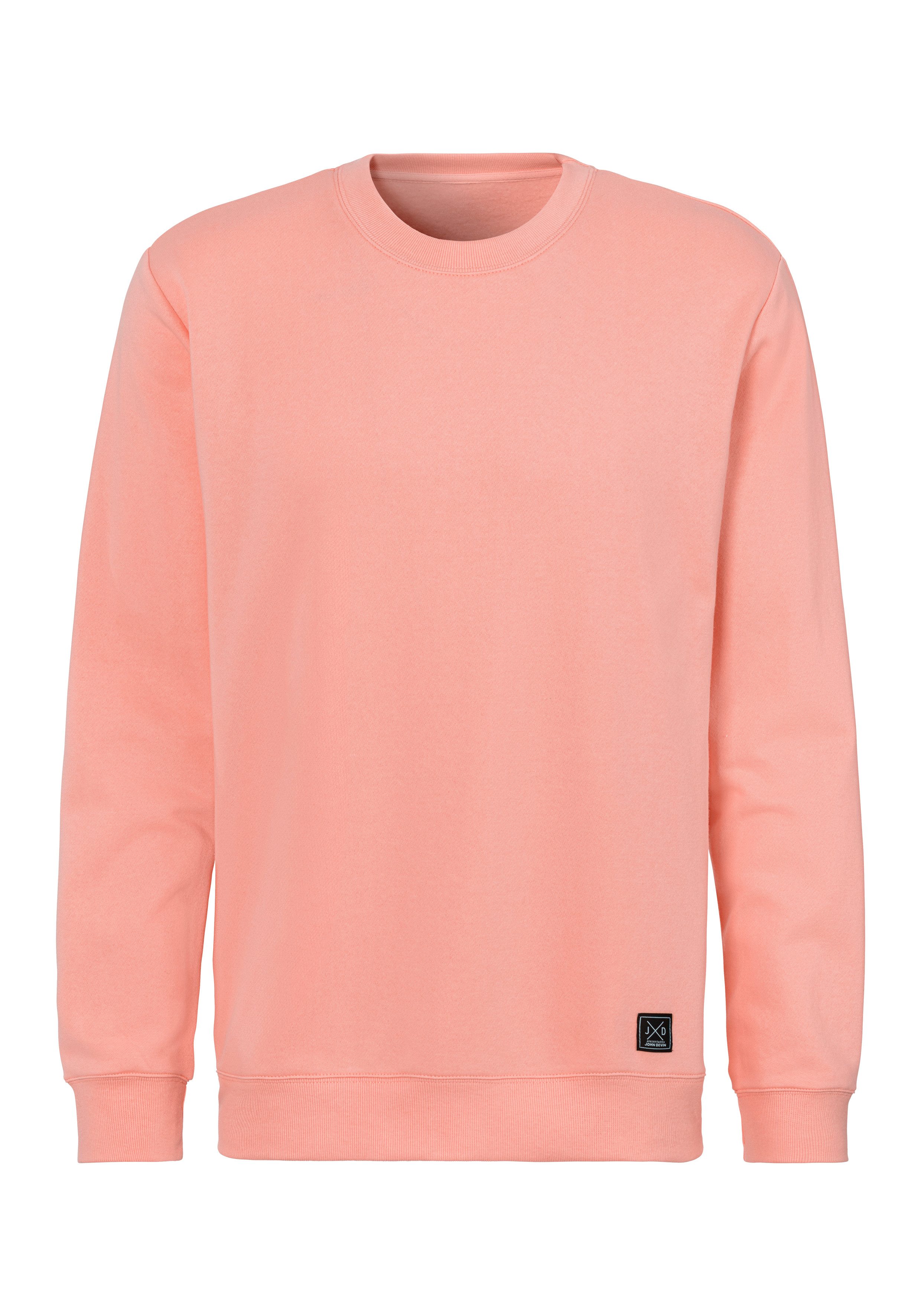 John Devin Sweatshirt Lange mouwen, sweatshirt met ronde hals, katoenmix