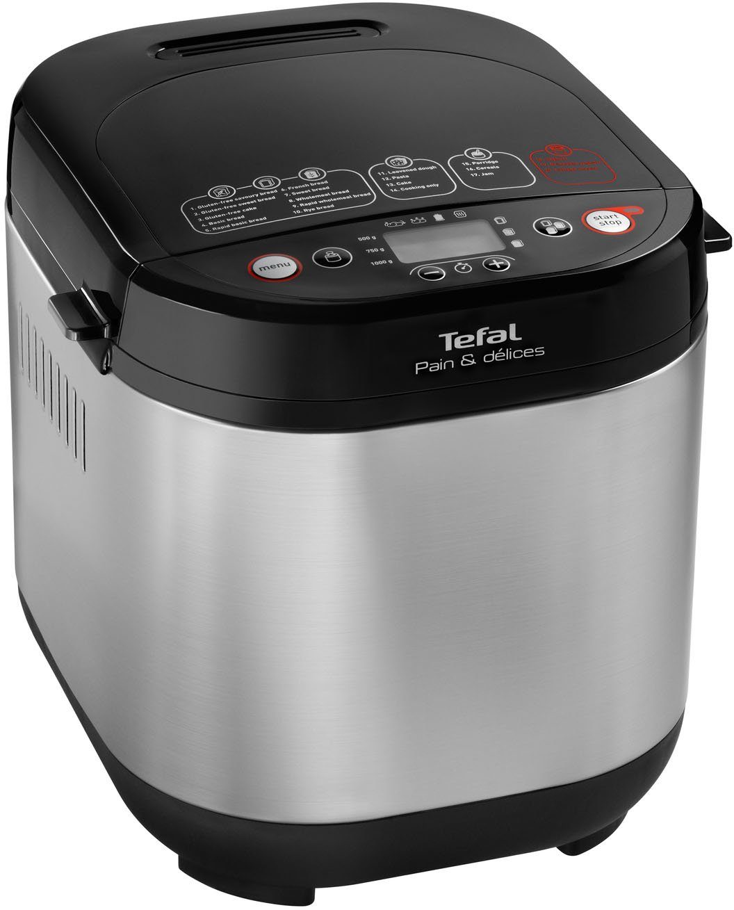 Tefal Broodbakmachine Pain&Délices 3 broodformaten & bruiningsgraden, ook voor koek-, pizza-, pastadeeg