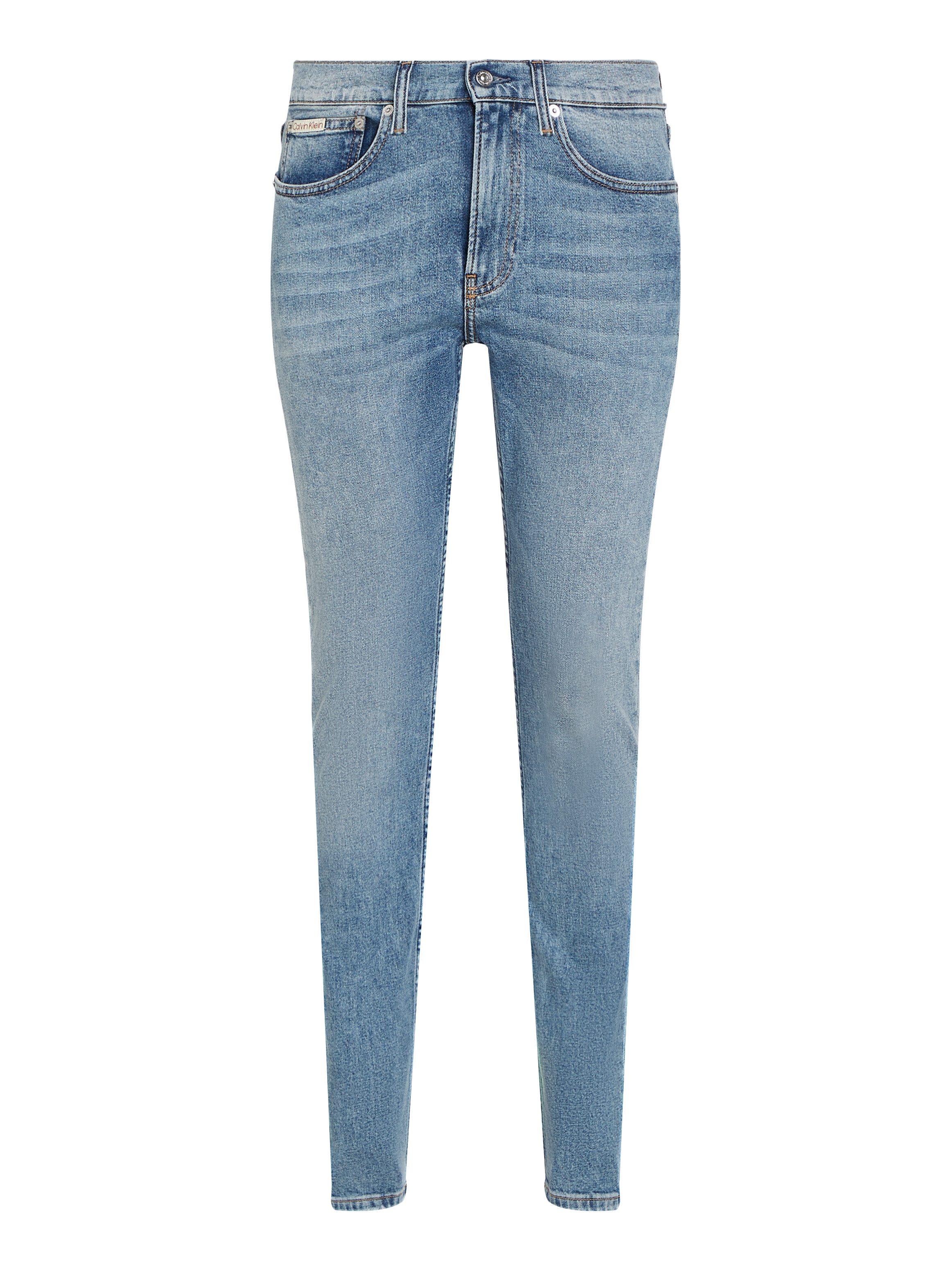 Calvin Klein Slim fit jeans SLIM TAPER Muntzakje, logo borduursel