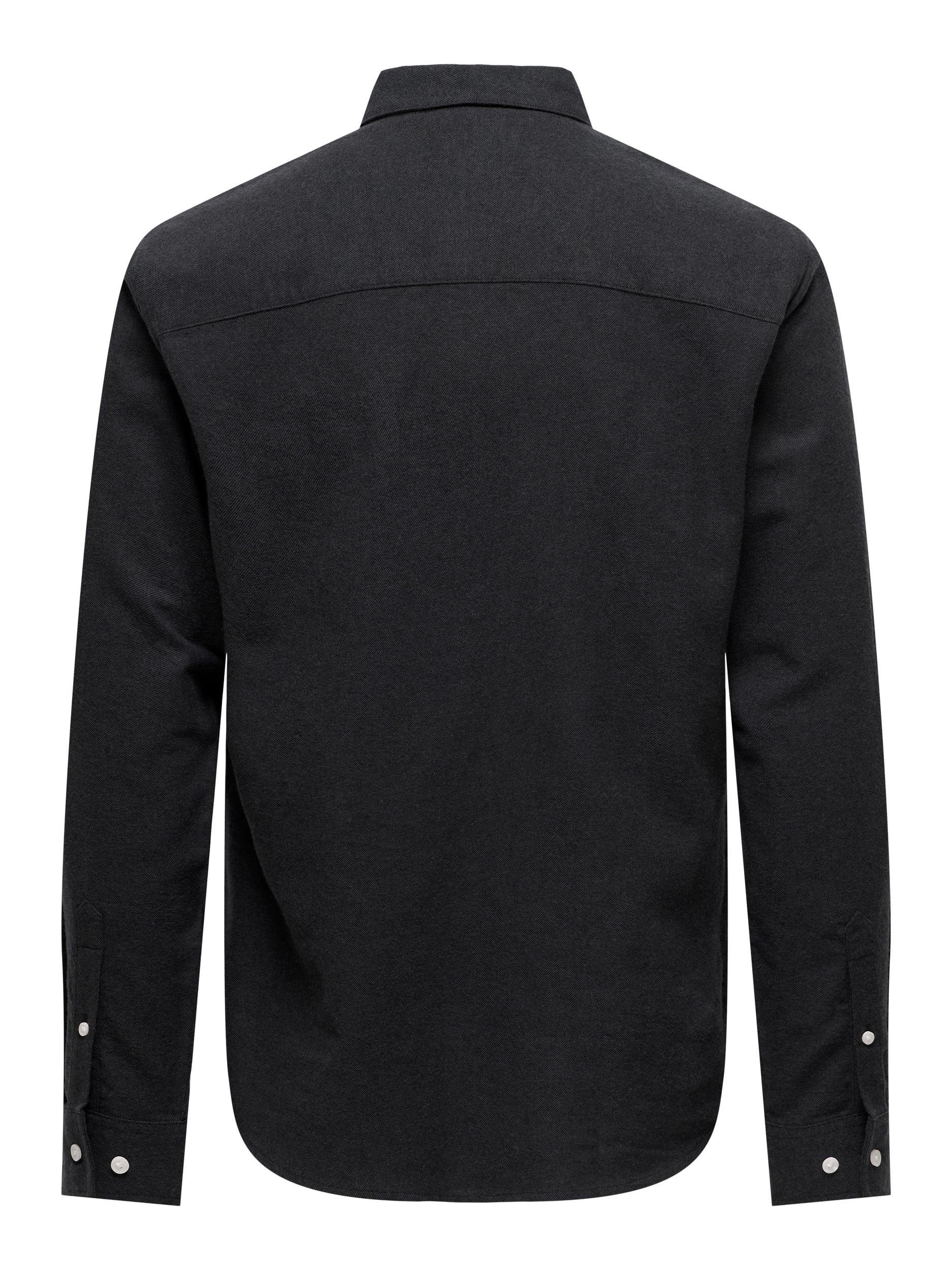 ONLY & SONS Overhemd met lange mouwen ONSGUDMUND SLIM 1-PKT SOLID SHIRT NOOS