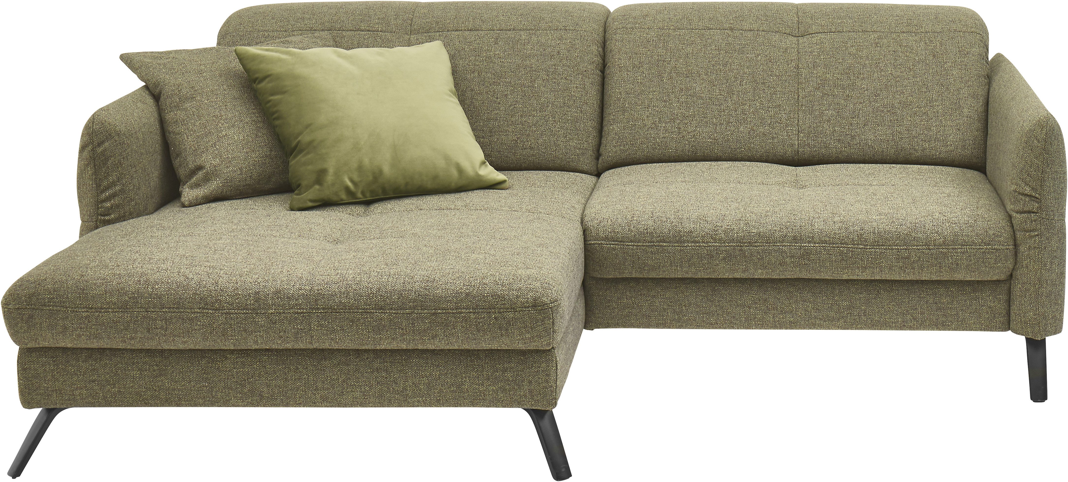 set one by Musterring Hoekbank SO 4400 V optioneel met motorische bedfunctie & hoofdverstelling, voet zwart