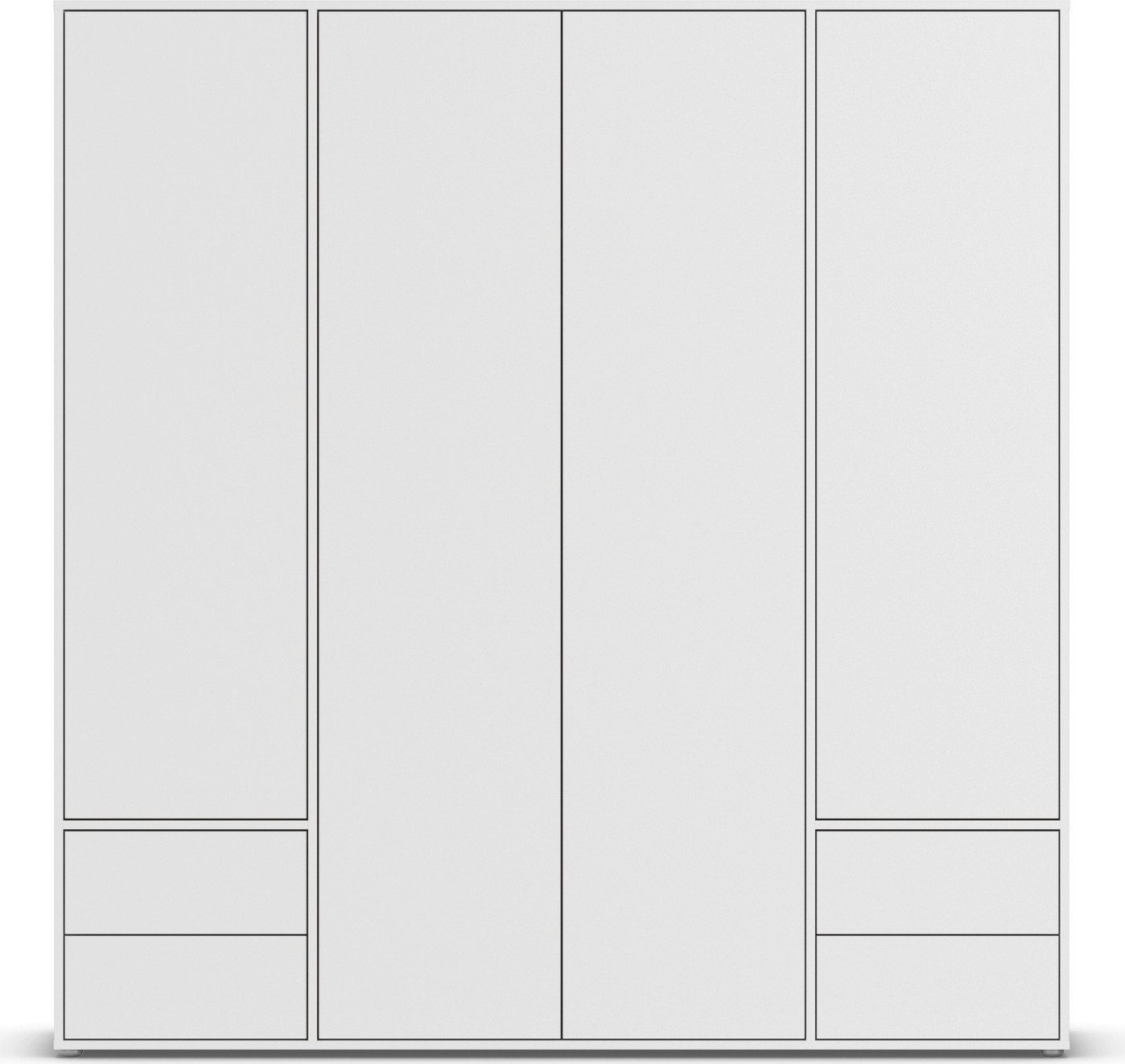 rauch Draaideurkast Kledingkast Kast Garderobe Wasmand NABILA veel Opbergruimte met 2 lades en push-to-open functie topseller made in germany