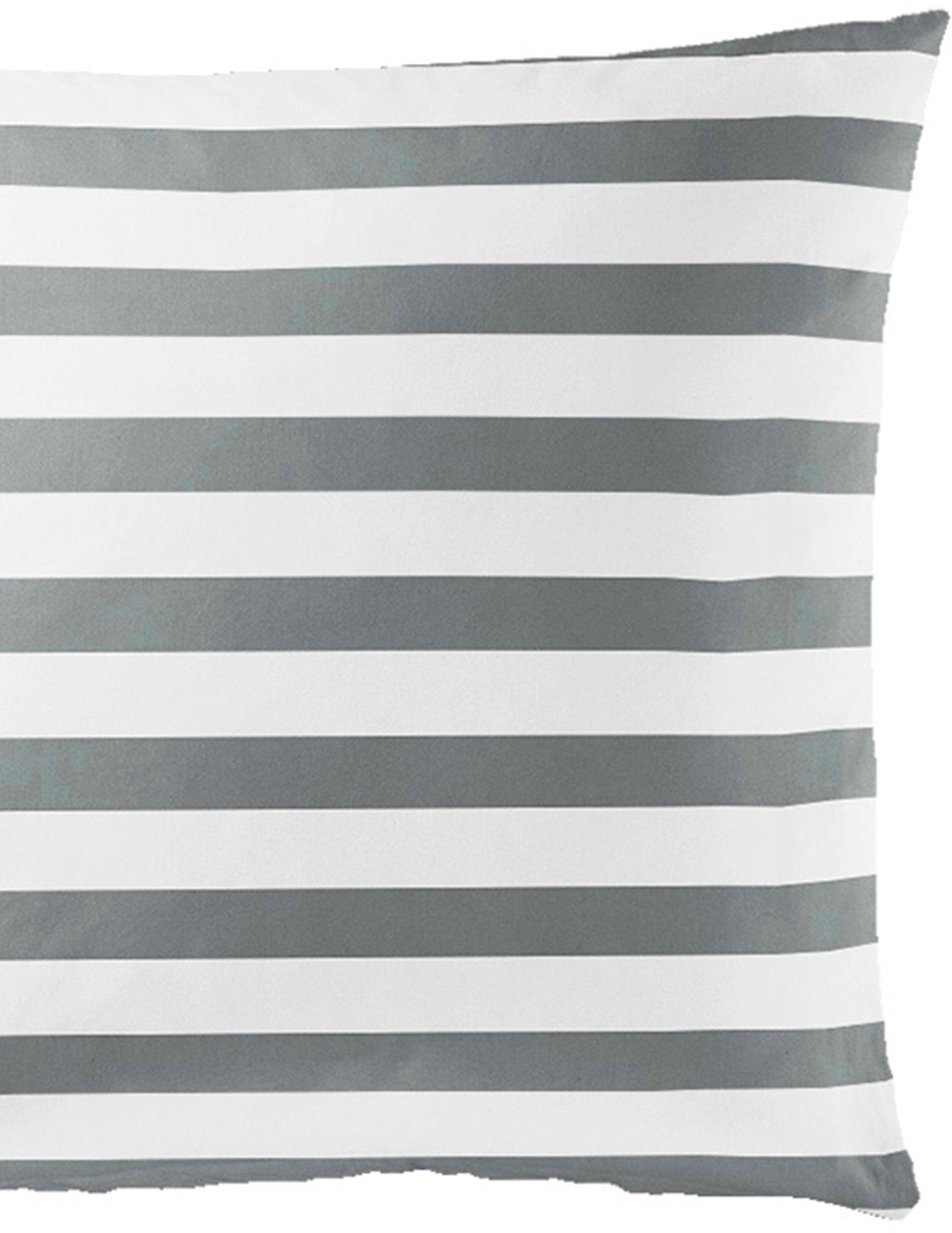 BIERBAUM Beddengoed Modern Stripes Mako-satijn, 100% katoen, gestreept, onderhoudsvriendelijk (2-delig)