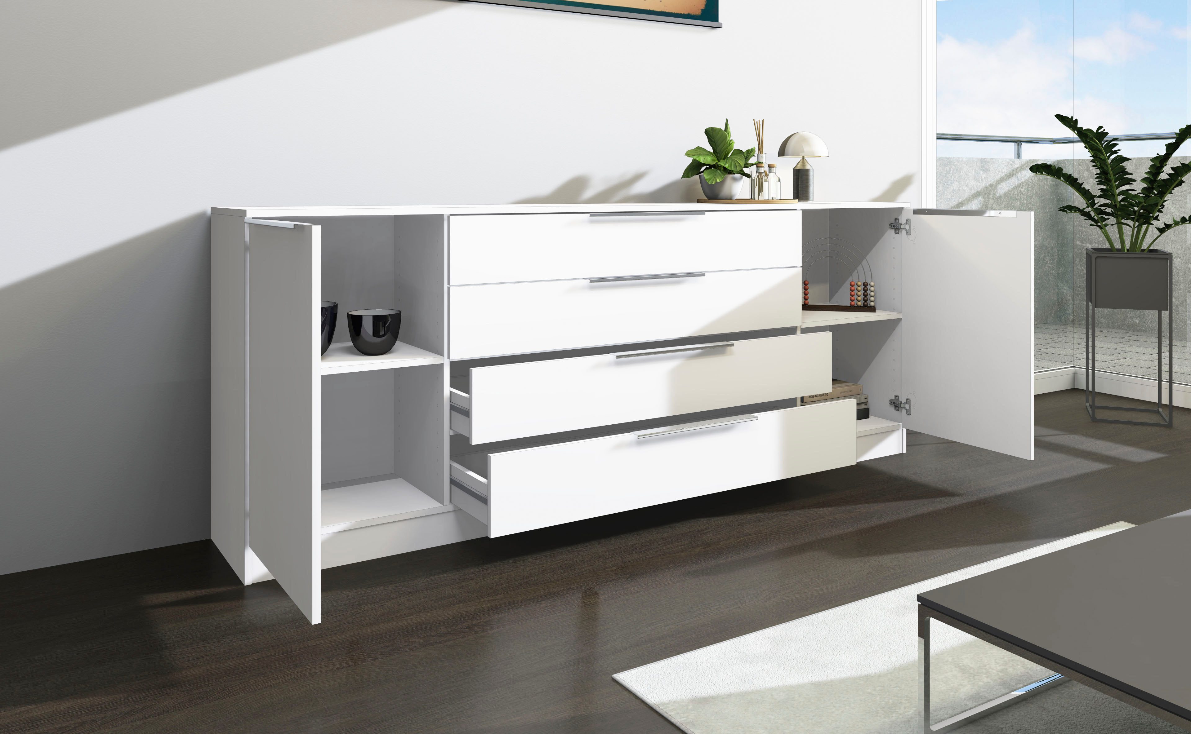 borchardt Möbel Kast Oliva Breedte 200 cm, met 4 lades
