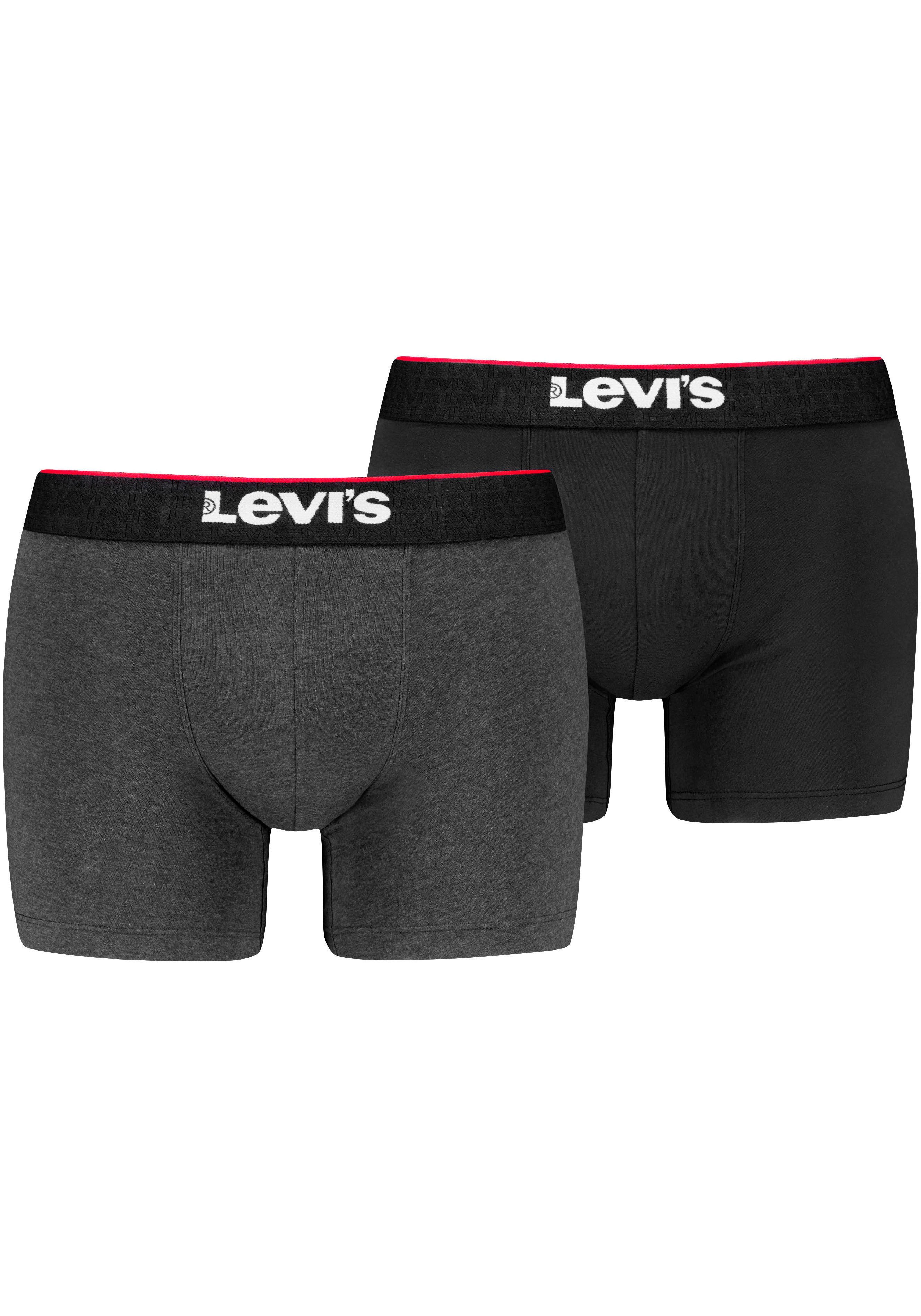Levi's Boxershort met kleuraccent webgummiband (Set van 2)