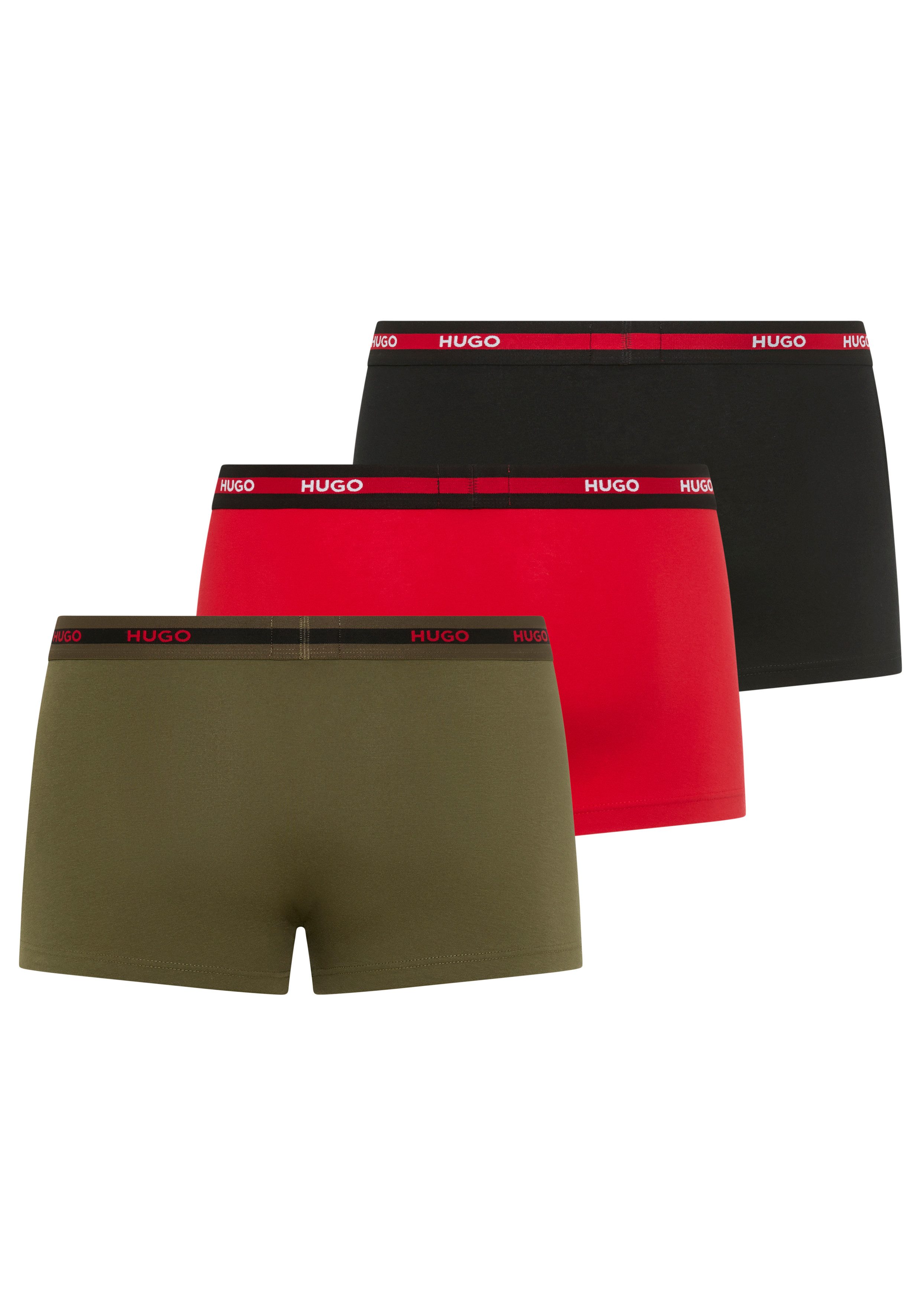 HUGO underwear Trunk Triplet met een logo-opschrift (set, 3 stuks, In driepack)