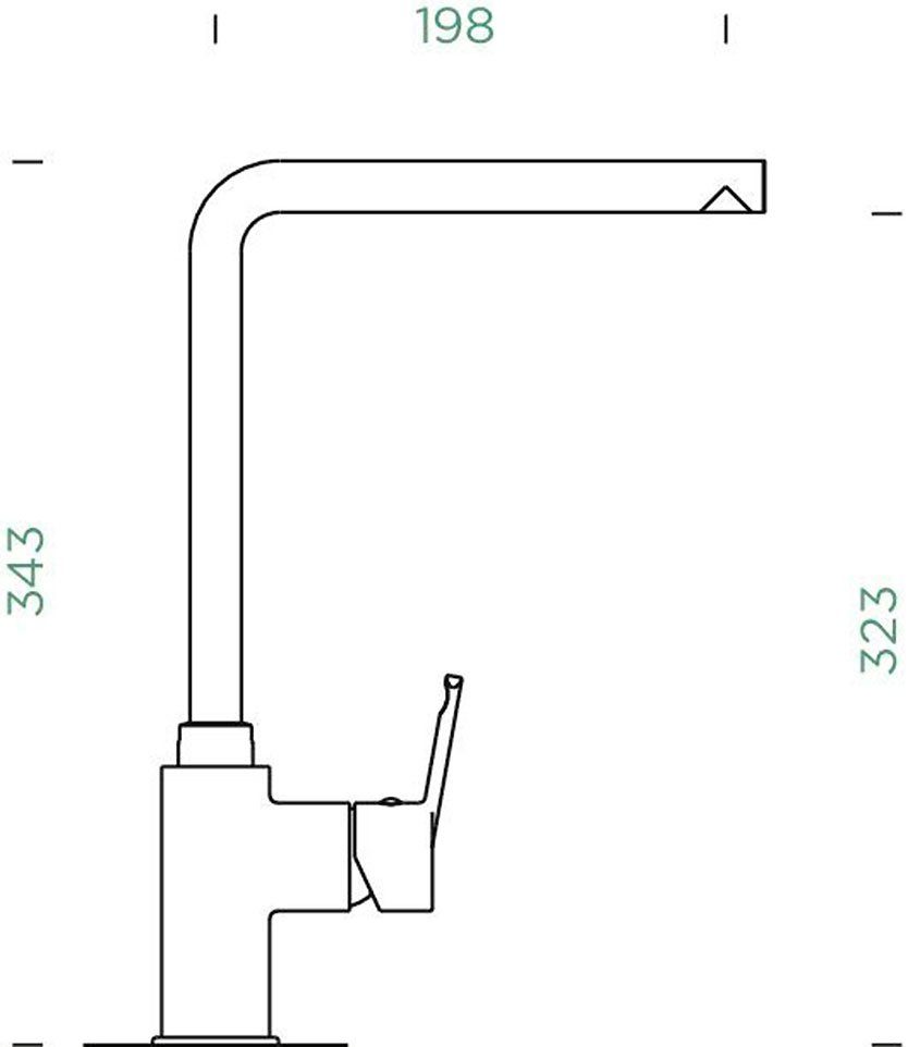 Schock Keukenkraan SONO Feestuitloop, fluisterperlator, draaibereik 360°