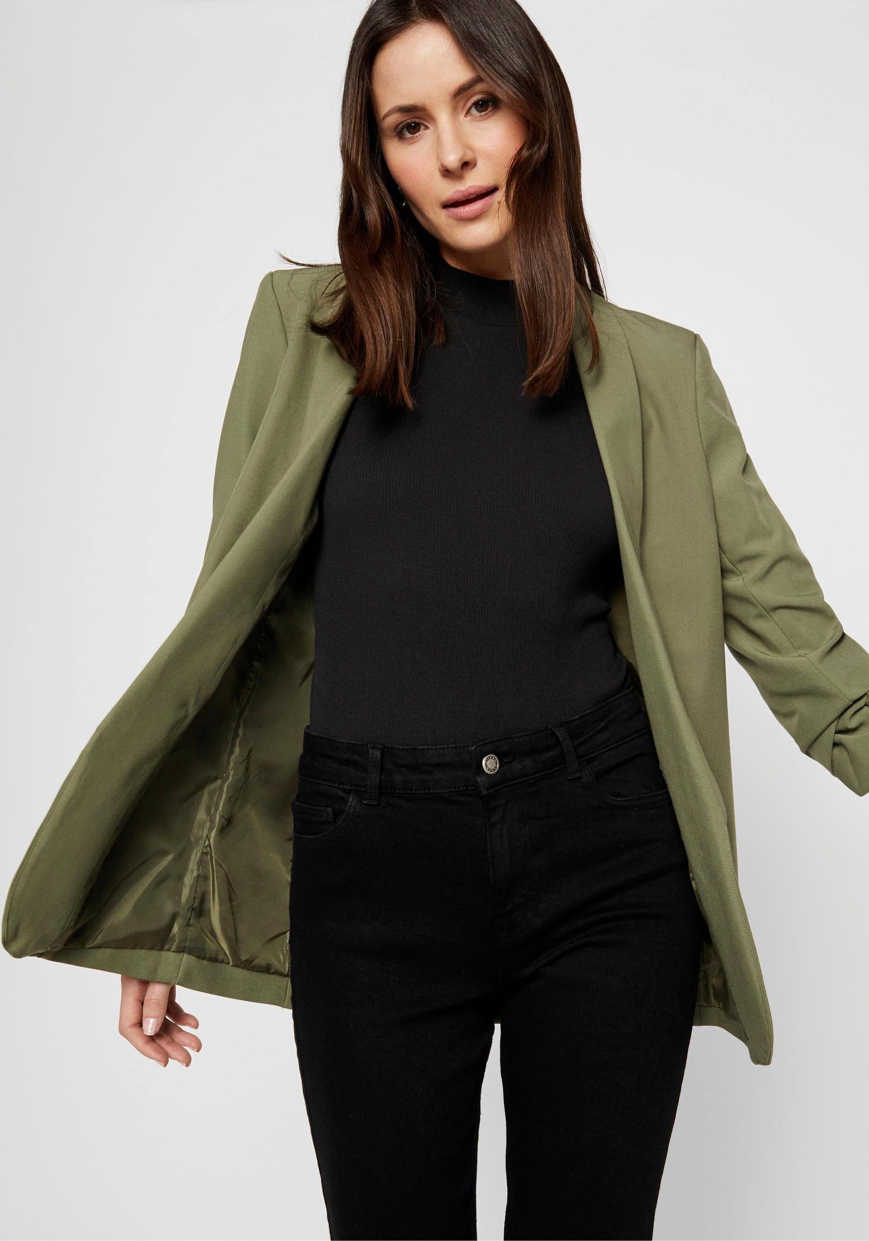 pieces Blouseblazer PCBOSELLA 3/4 BLAZER NOOS met plooidetail op de mouw