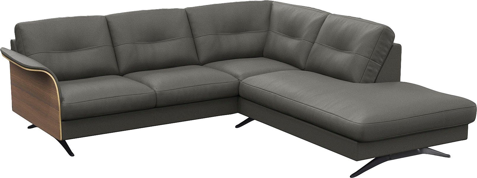 FLEXLUX Hoekbank Glow, super comfortabel door hoogwaardige zitconstructie met binnenvering, L-vorm