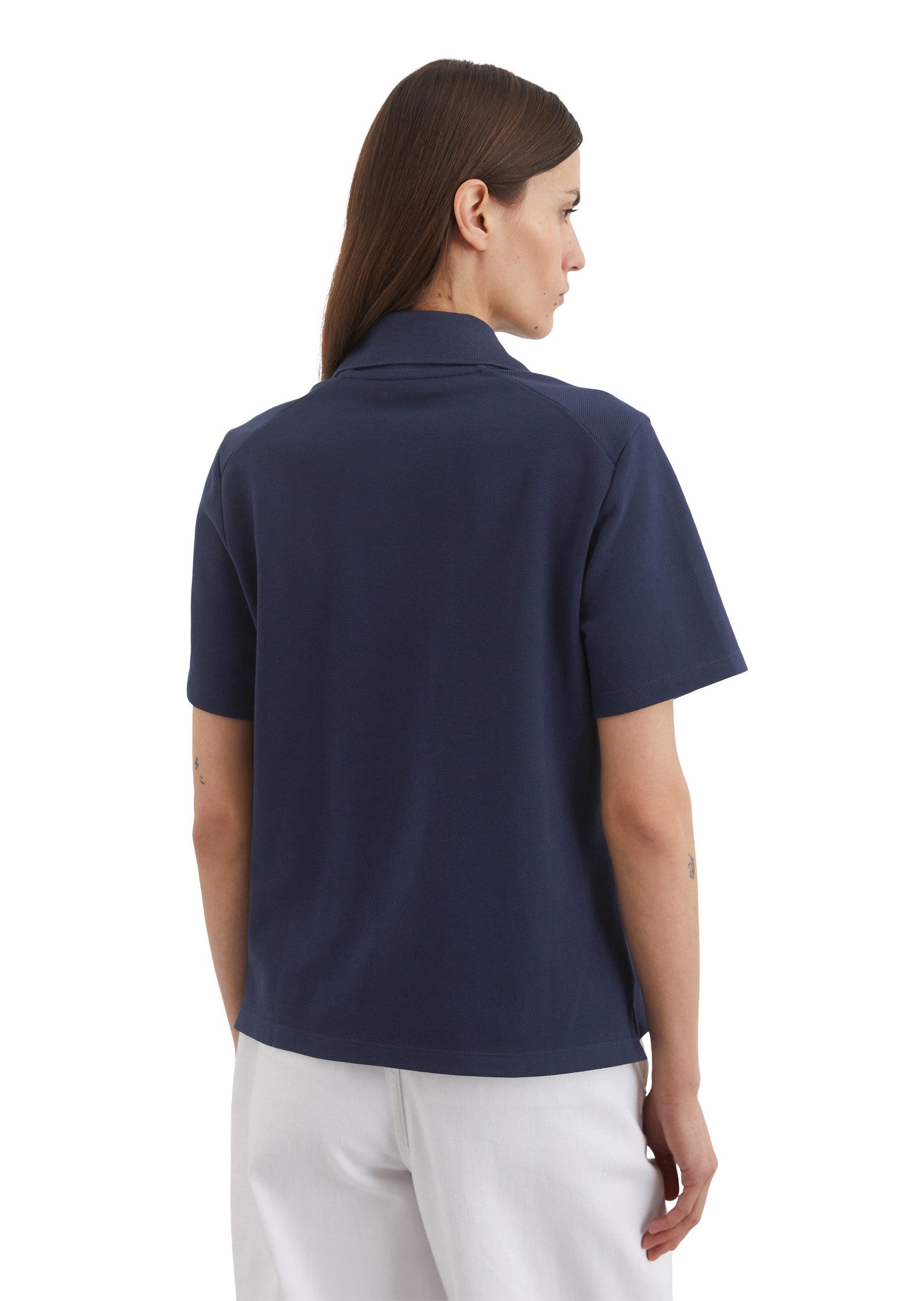 Marc O'Polo Poloshirt met casual honingraatstructuur