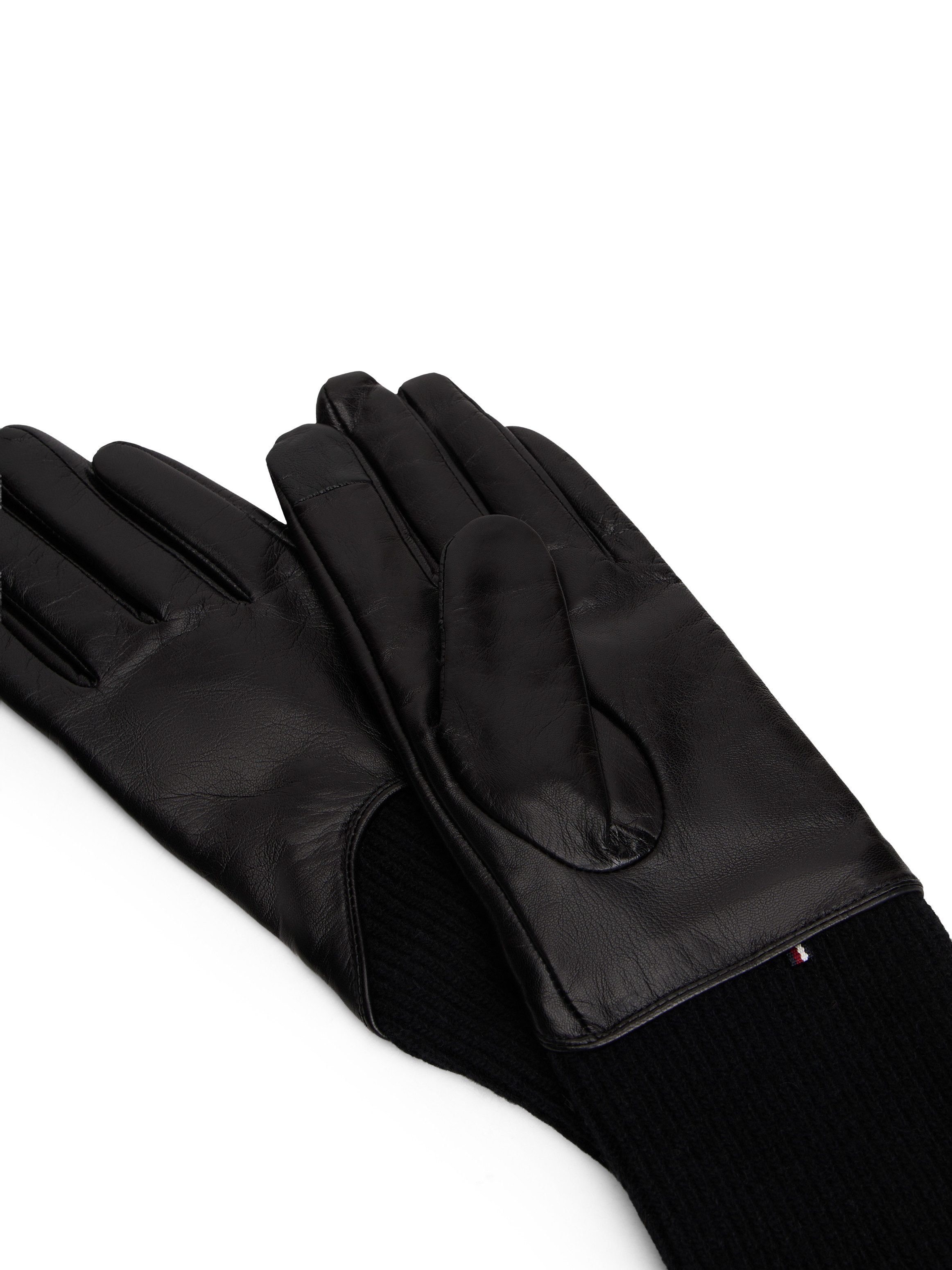 Tommy Hilfiger Leren handschoenen HERITAGE SCRIPT LTHR GLOVES