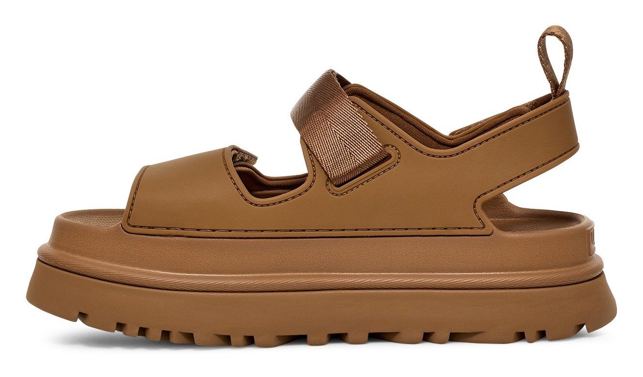 UGG Plateausandalen Goldenglow , zomerschoen, strandschoen, plateausandaal met klittenbandsluitingen