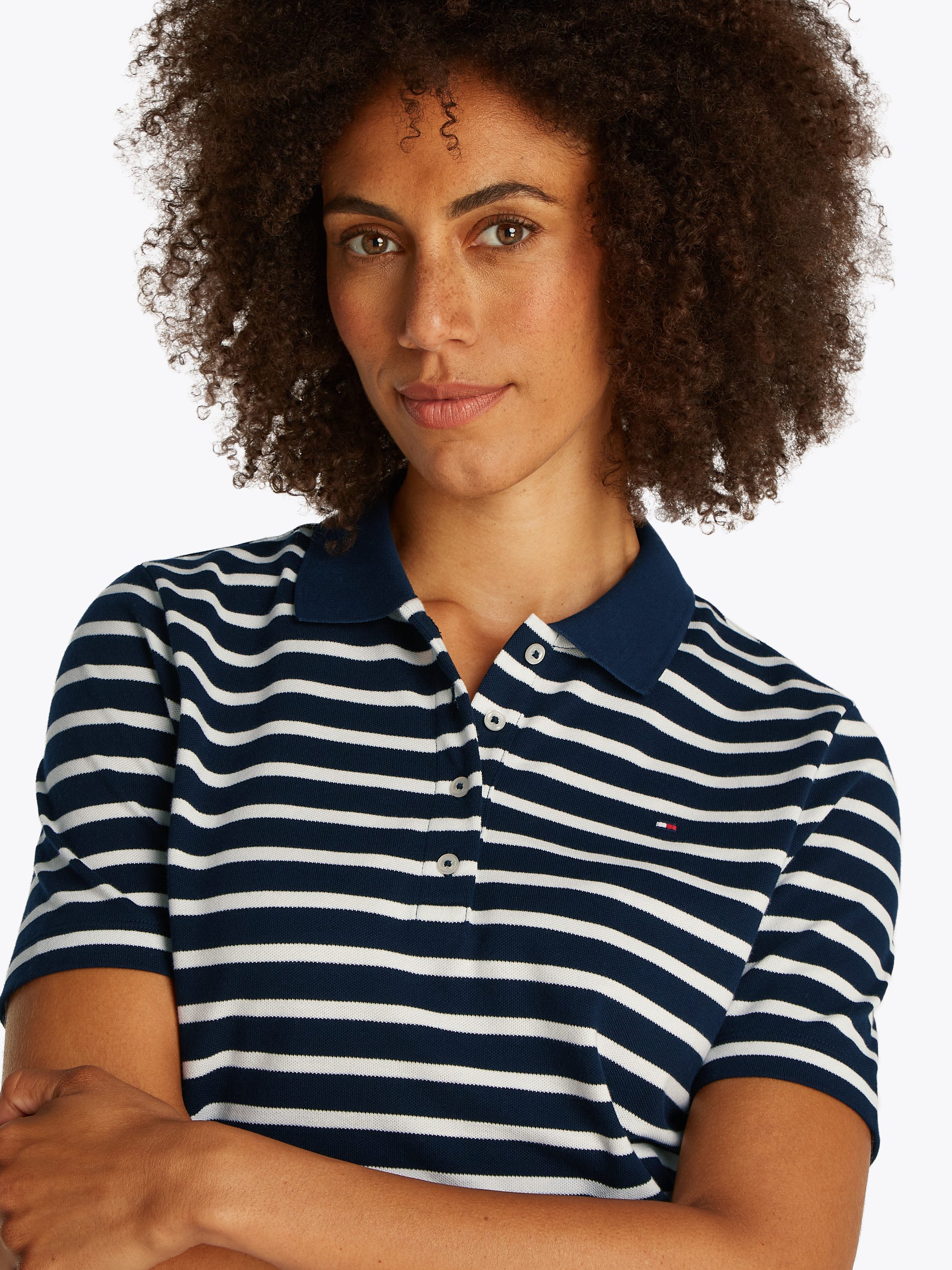 Tommy Hilfiger Poloshirt 1985 Regular Fit Pique Premium Polo met logo-borduursel, met zijsplitten