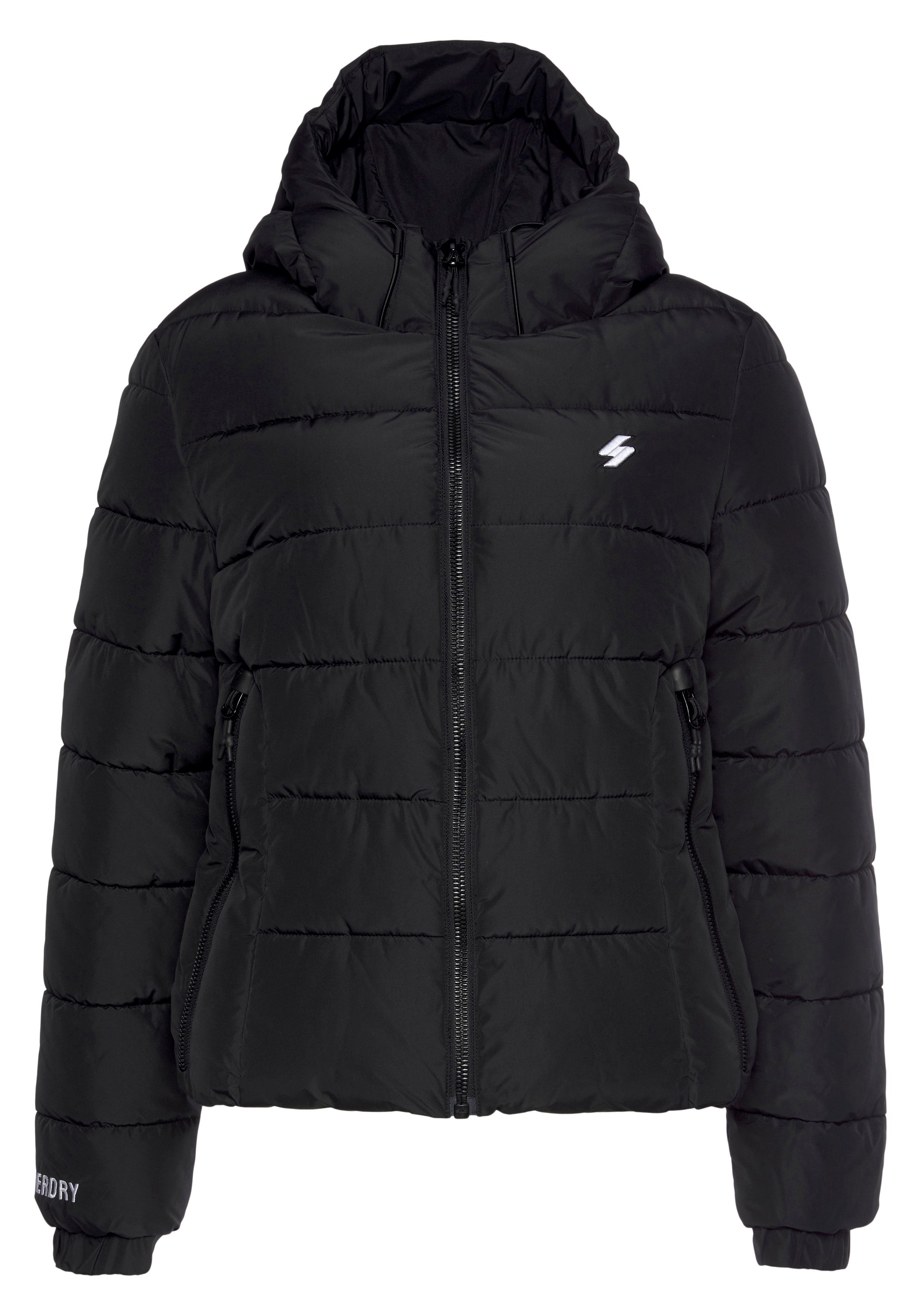 Superdry Gewatteerde jas HOODED SPIRIT SPORTS PUFFER van waterafstotend materiaal