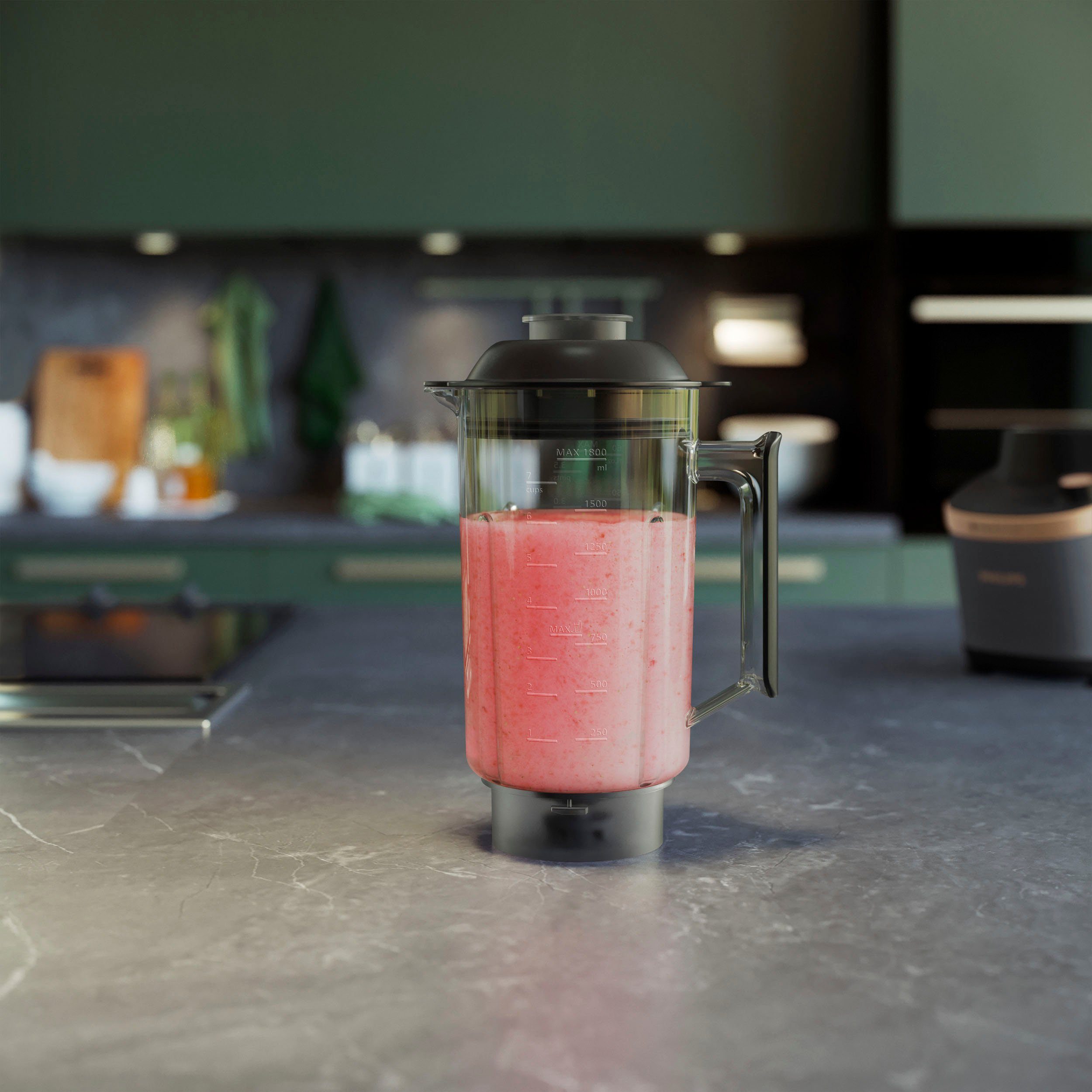 Philips Blender HR3770/10 Flip&Juice™, met ProBlend Ultra-technologie , 2l-container, 12 niveaus, puls- en juicerfunctie, zwart/koper
