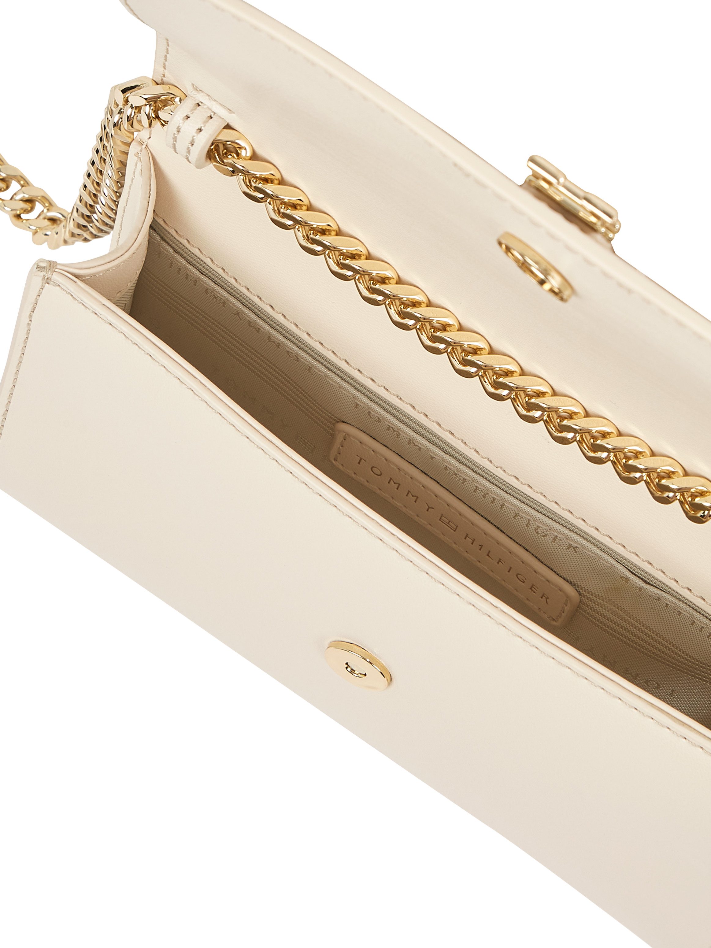 Tommy Hilfiger Schoudertas TH HERITAGE MINI CROSSOVER CHAIN , avondtas, mini tas, schoudertas met goudkleurige details