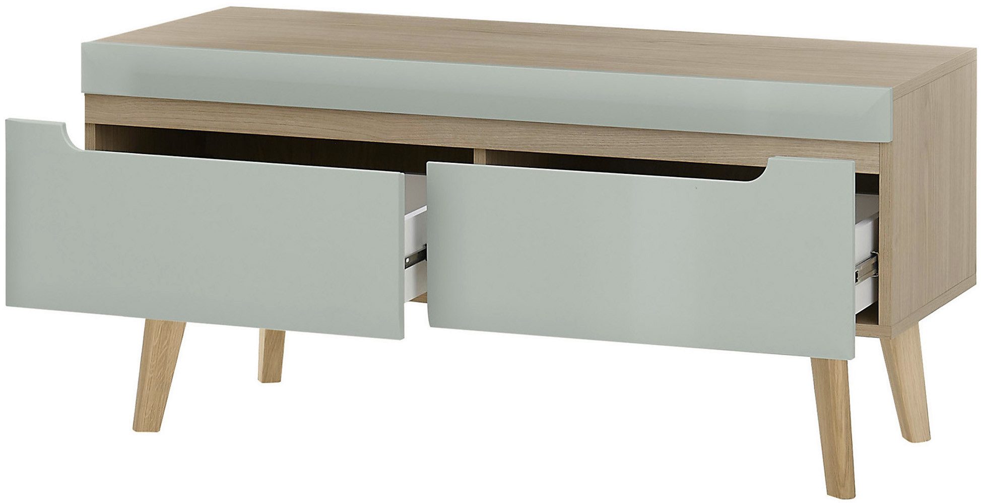 INOSIGN Tv-meubel Torge, TV-kast, TV-kommode, televisiekast, TV-bord afgeschuinde poten, drie kleuren, scandi design, 107 cm breed (1 stuk)