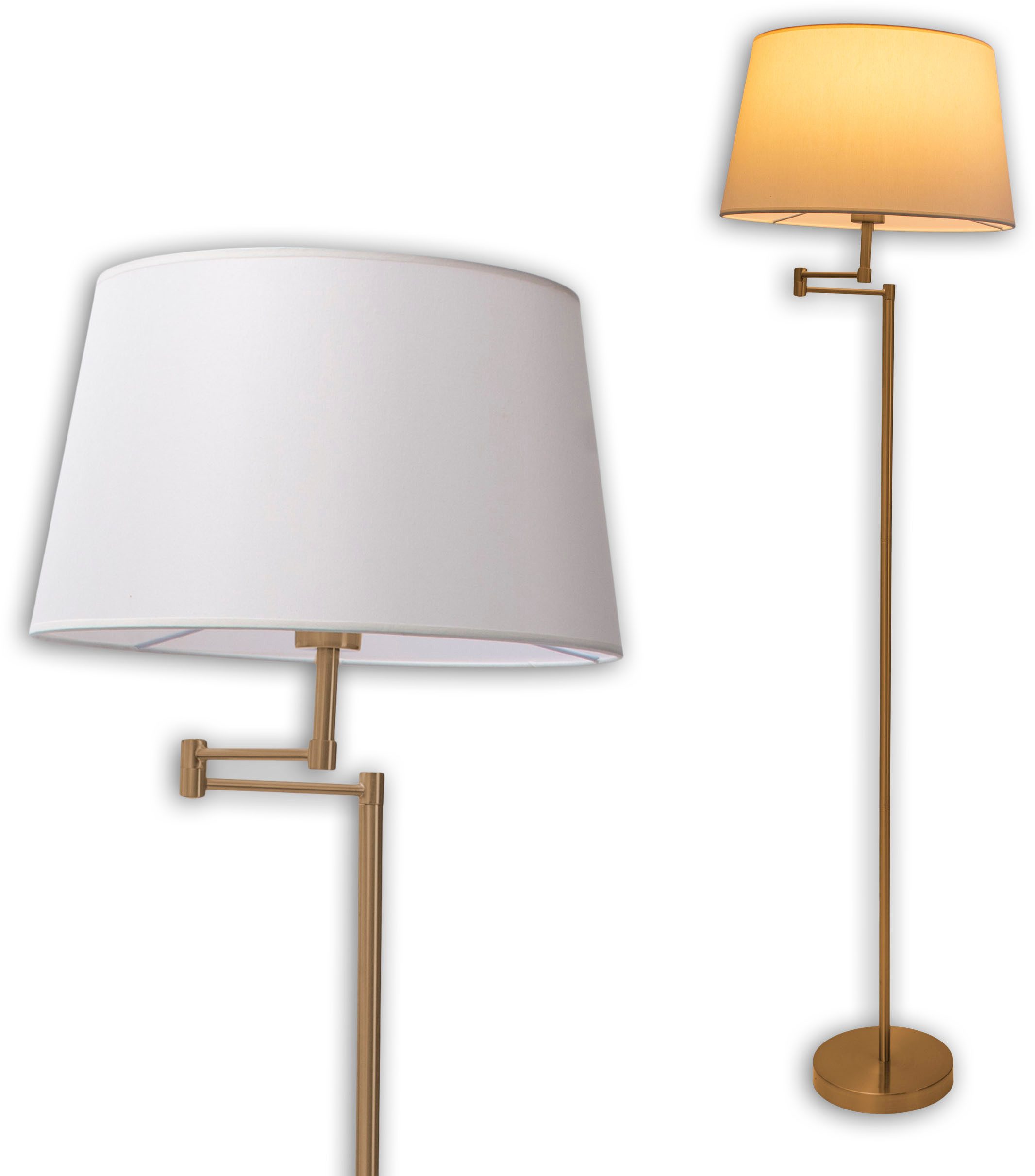näve Staande lamp Bologna scherm draaibaar (1 stuk)