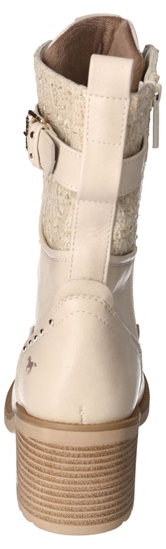Mustang Shoes Winterlaarsjes Plateau enkellaars, veterschoenen met praktische binnenrits