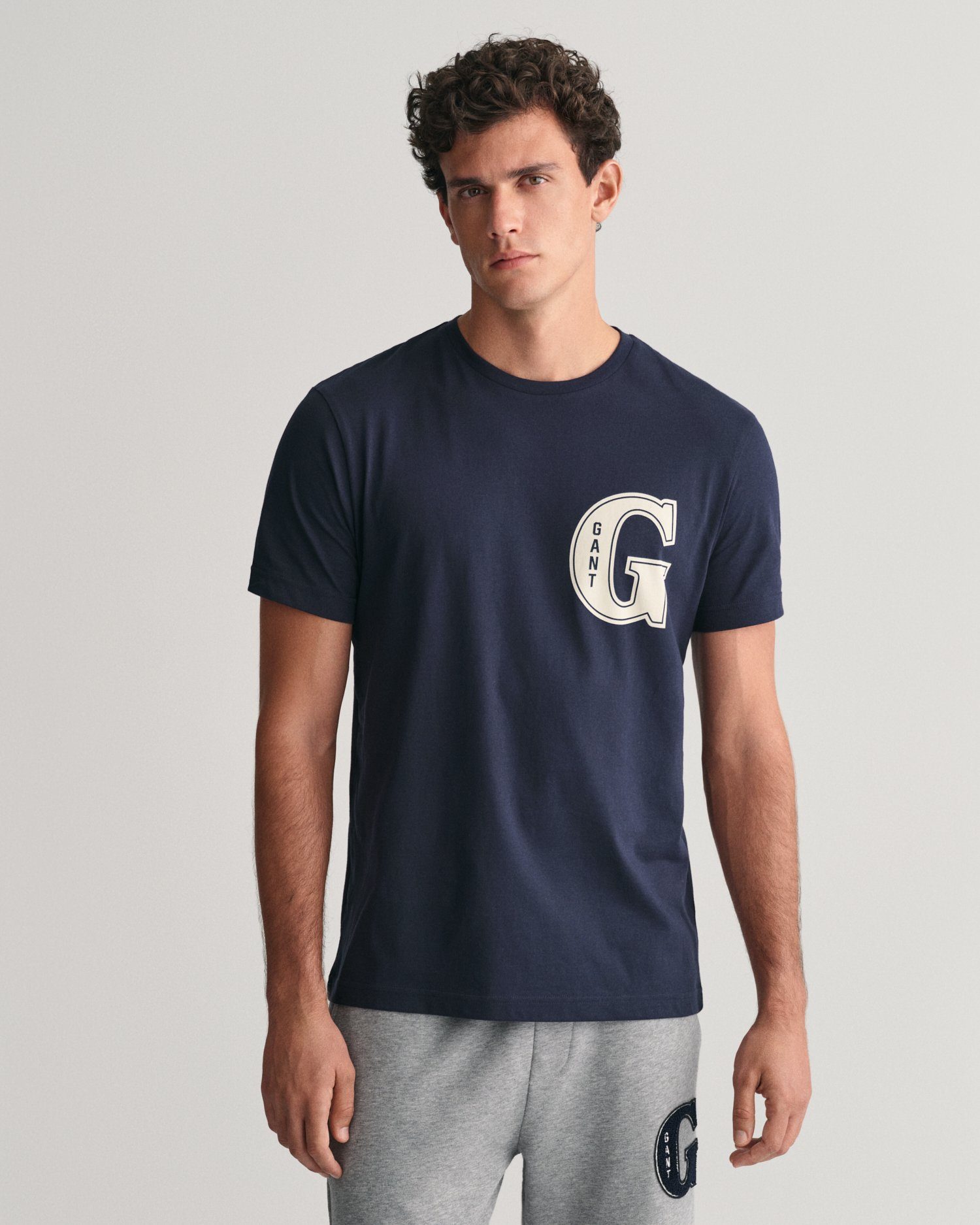Gant G Graphic T-shirt Blue Heren