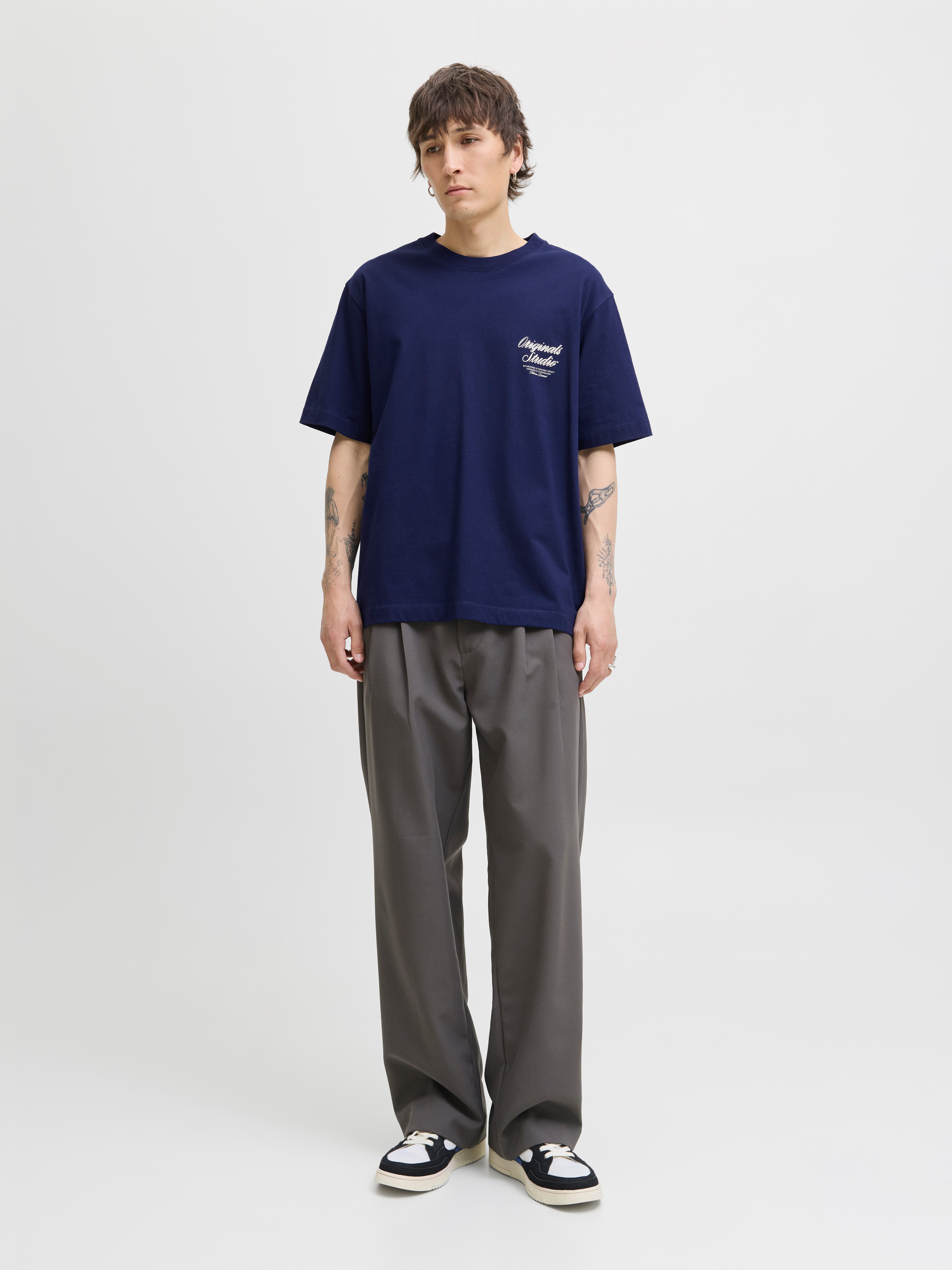 Jack & Jones Shirt met korte mouwen JORNORREBRO TYPO TEE SS CREW NECK NOOS
