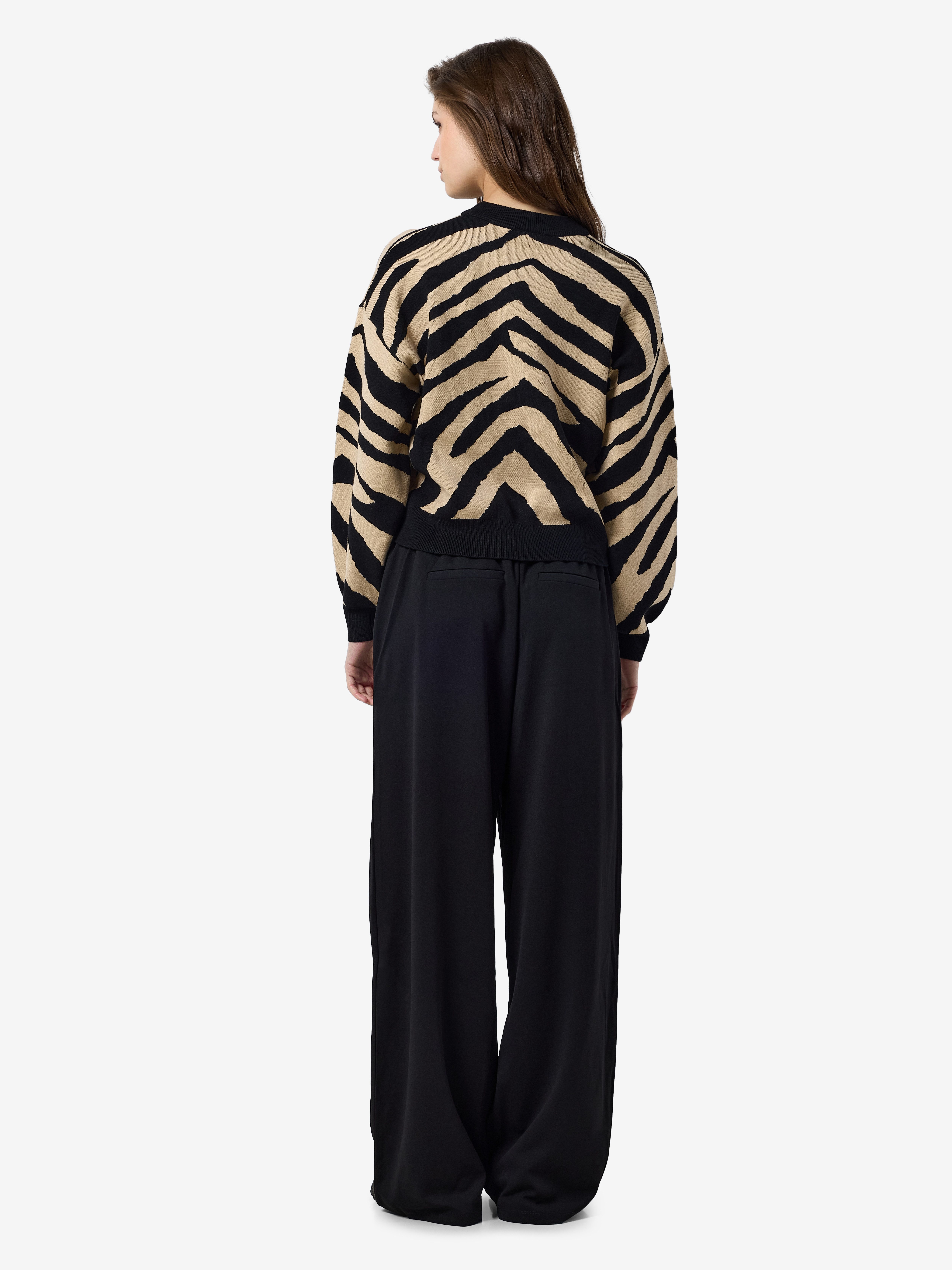Noisy may Gebreide trui NMCHARLOTT L S O-NECK KNIT FWD NOOS