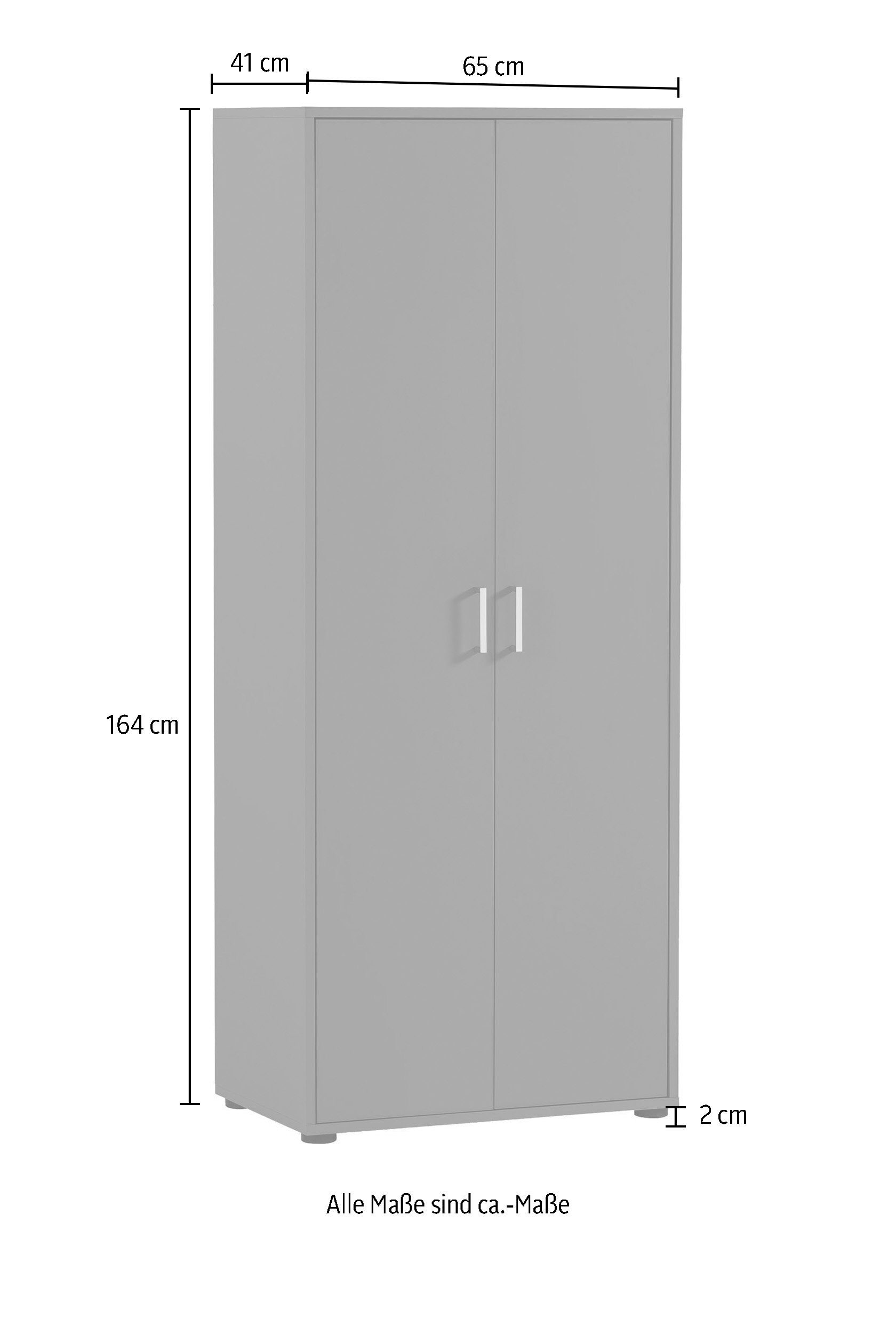 Schildmeyer Archiefkast Baku Opbergkast, 65 x 163 cm, deuren met soft-close functie