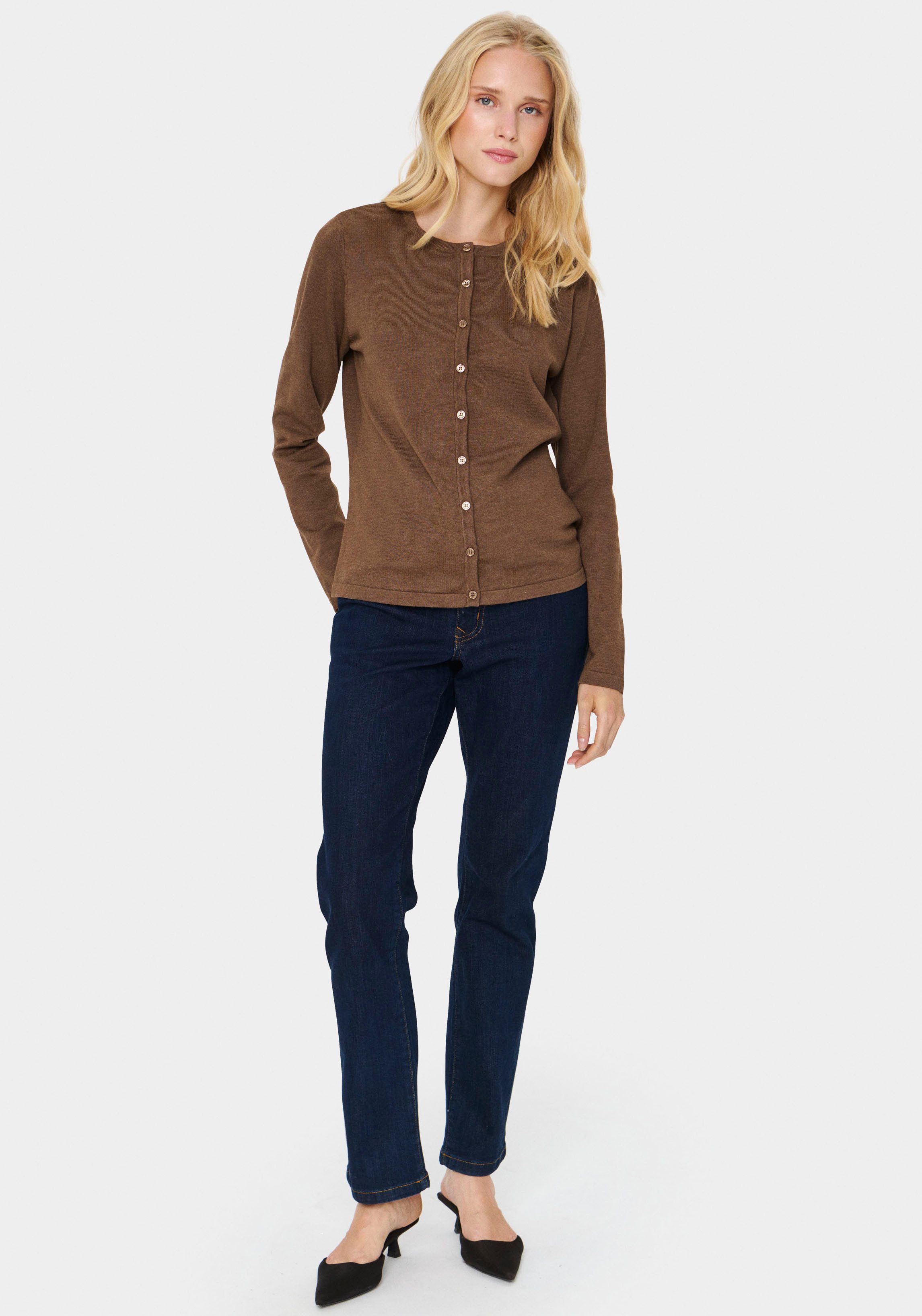 Saint Tropez Vest A8661, MilaSZ R-Neck Cardigan