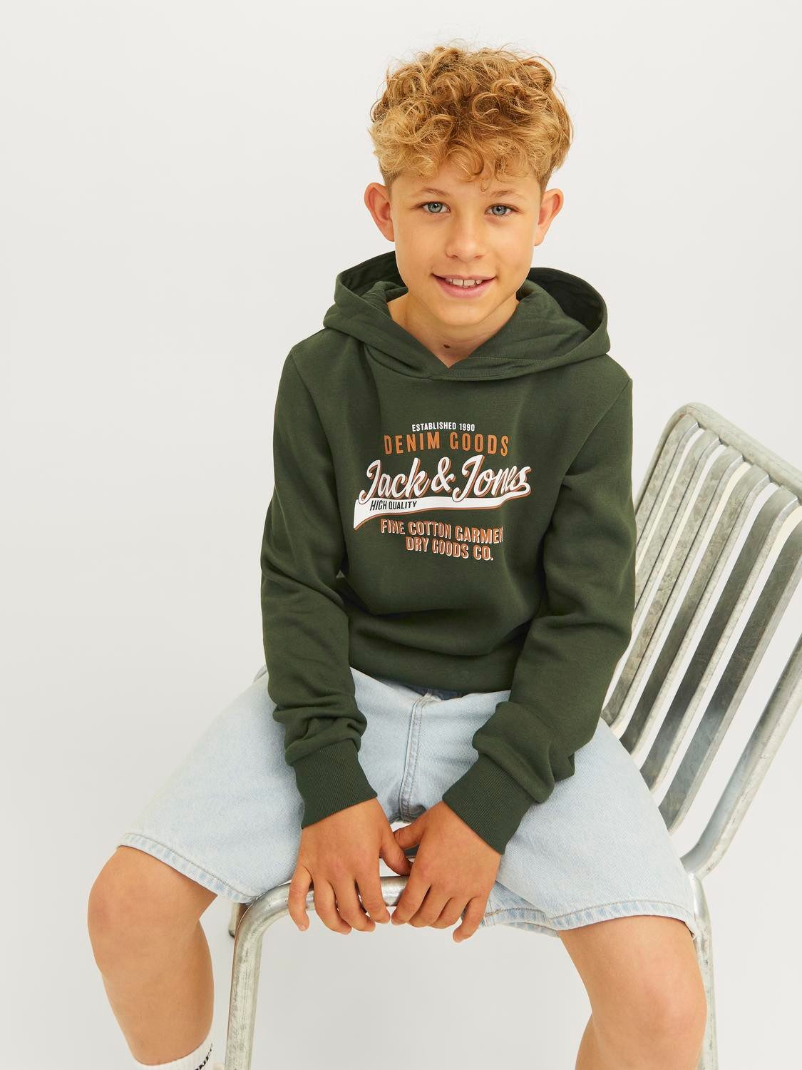 Jack & Jones Junior Hoodie JJELOGO SWEAT HOOD 2 COL 24 25 NOOS JNR