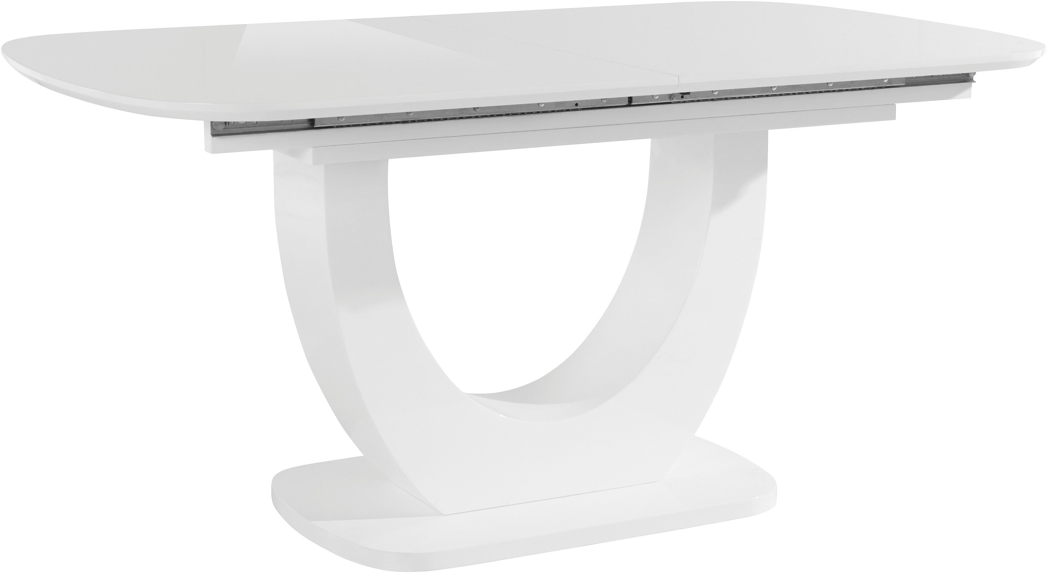 INOSIGN Eettafel Nia inclusief inlegblad, met een hoogglans-look, breedte 160-200 cm