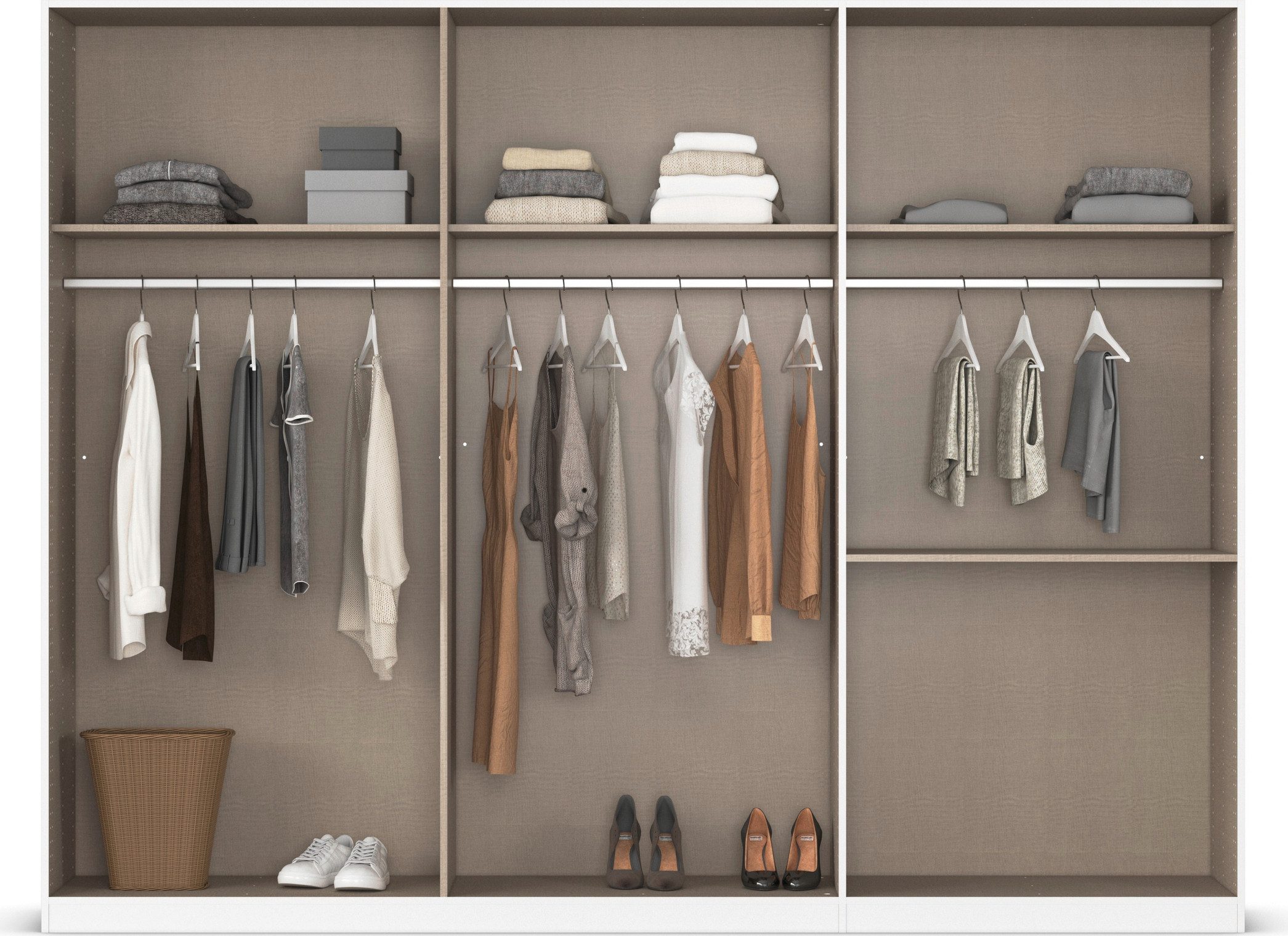 rauch Draaideurkast Kledingkast Kast Garderobe Slaapkamerkast PADUA volledig gemonteerde spiegeldeuren, twee grote lades made in germany