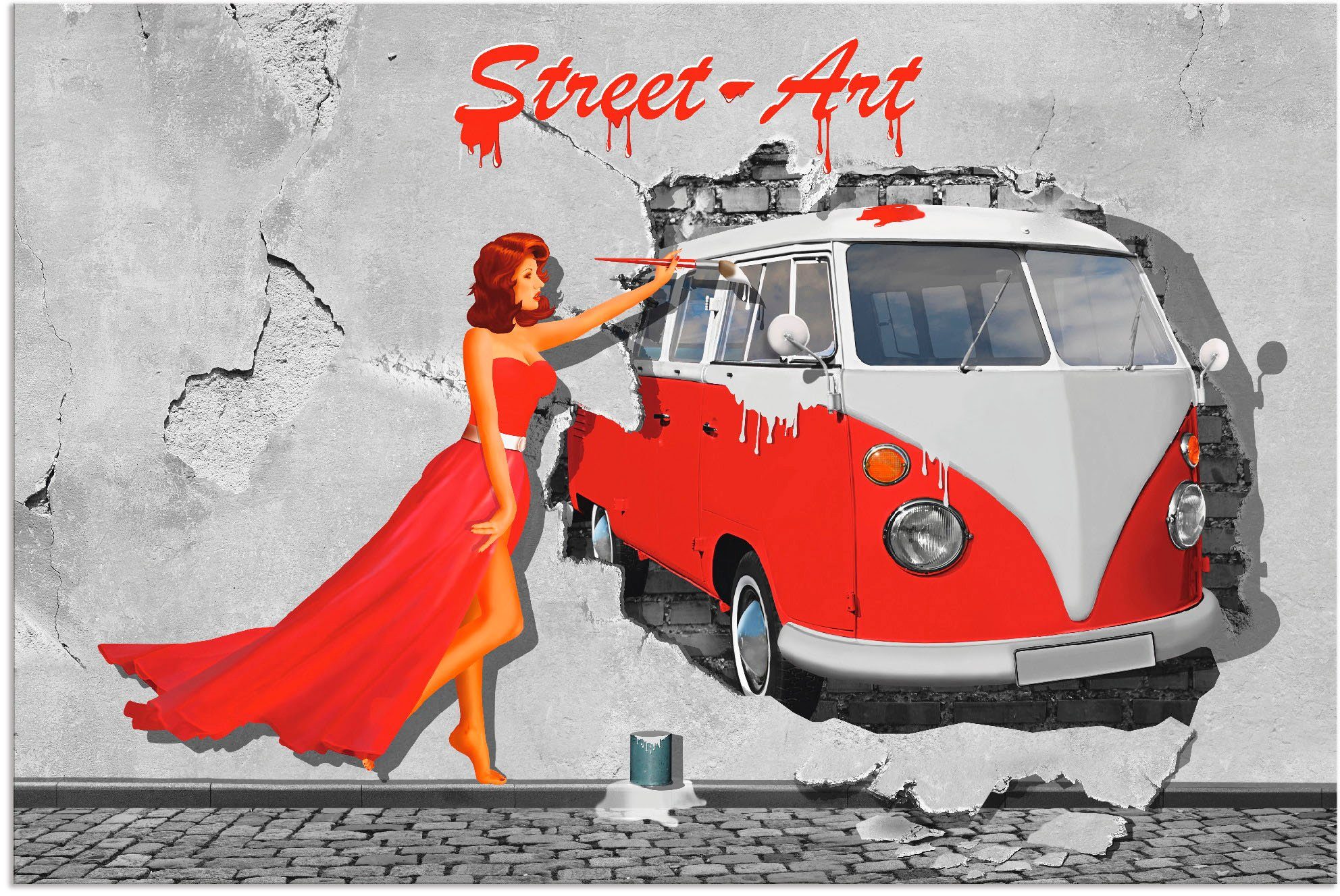 Artland Artprint Street-Art in Digital-Art in vele afmetingen & productsoorten - artprint van aluminium / artprint voor buiten, artprint op linnen, poster, muursticker / wandfolie