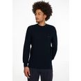 tommy hilfiger trui met ronde hals exaggerated structure crew neck blauw