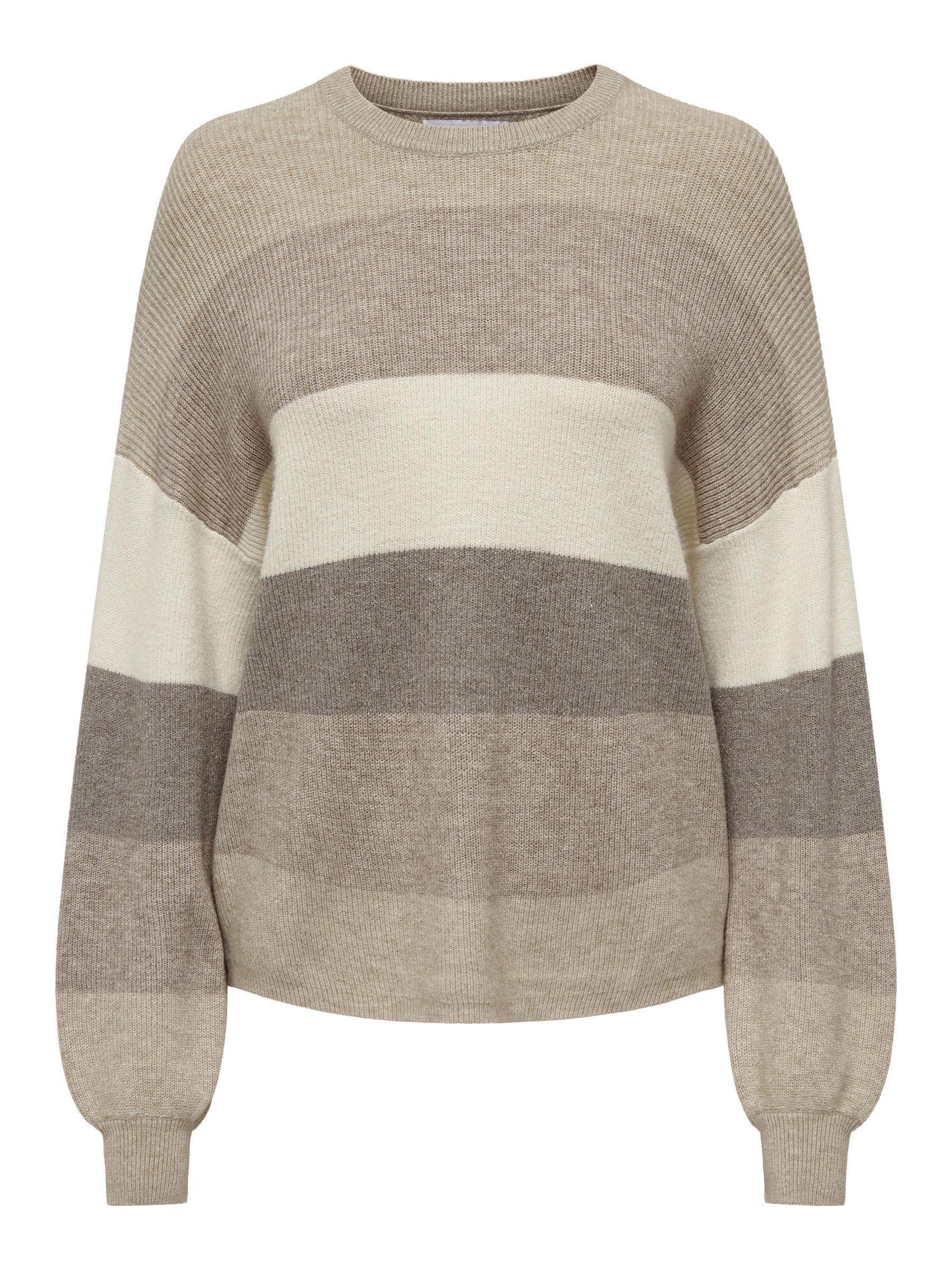 Only Gebreide trui ONLATIA L S STRIPE PULLOVER KNT NOOS