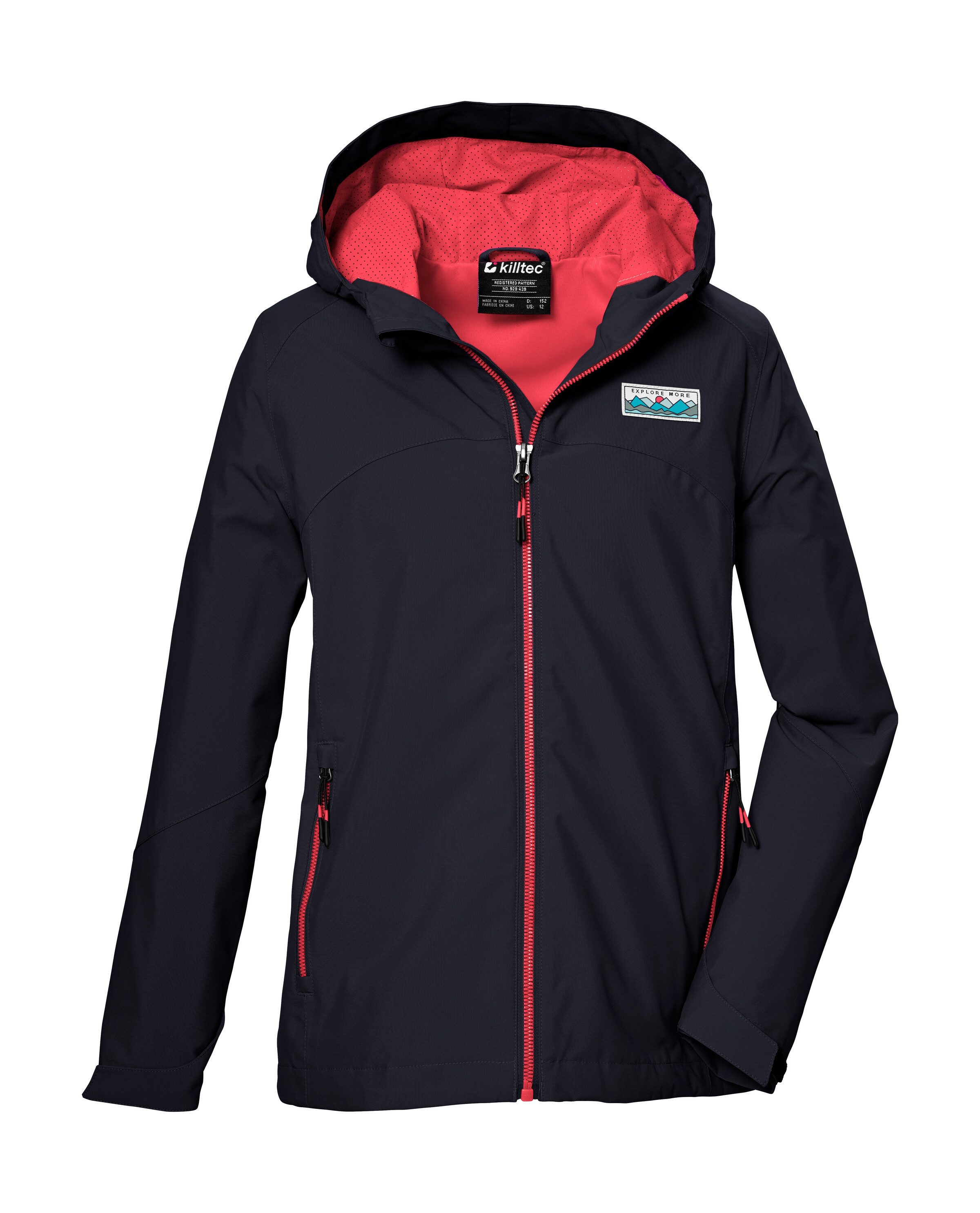 Killtec Functioneel jack KOS 146 GRLS JCKT Waterdichte meisjes functionele jas, PFAS-vrij geïmpregneerd meisjes jassen maat 140 blauw