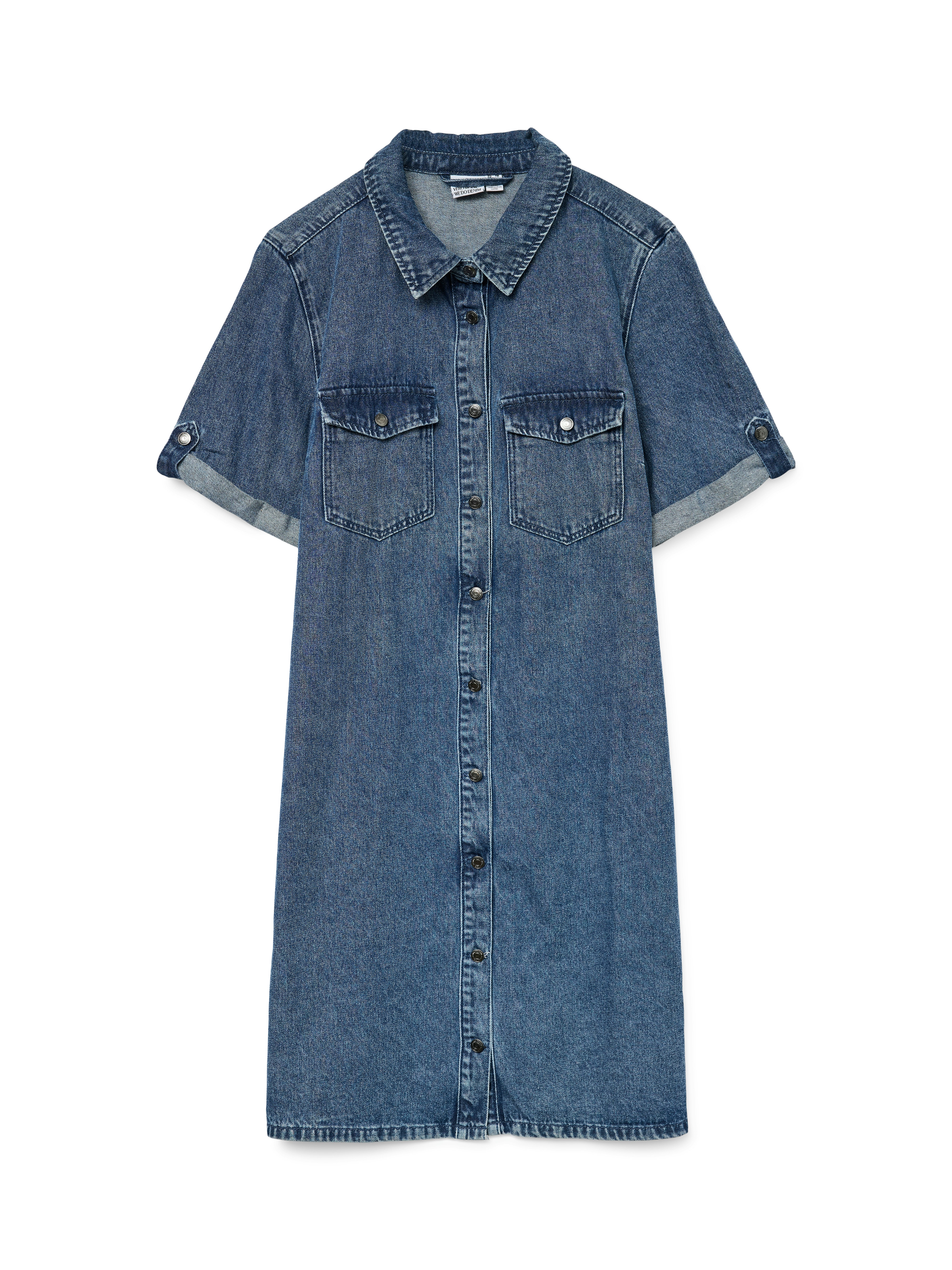 Vero Moda Jeans jurk VMJENNIE SS SHORT DENIM DRESS NOOS