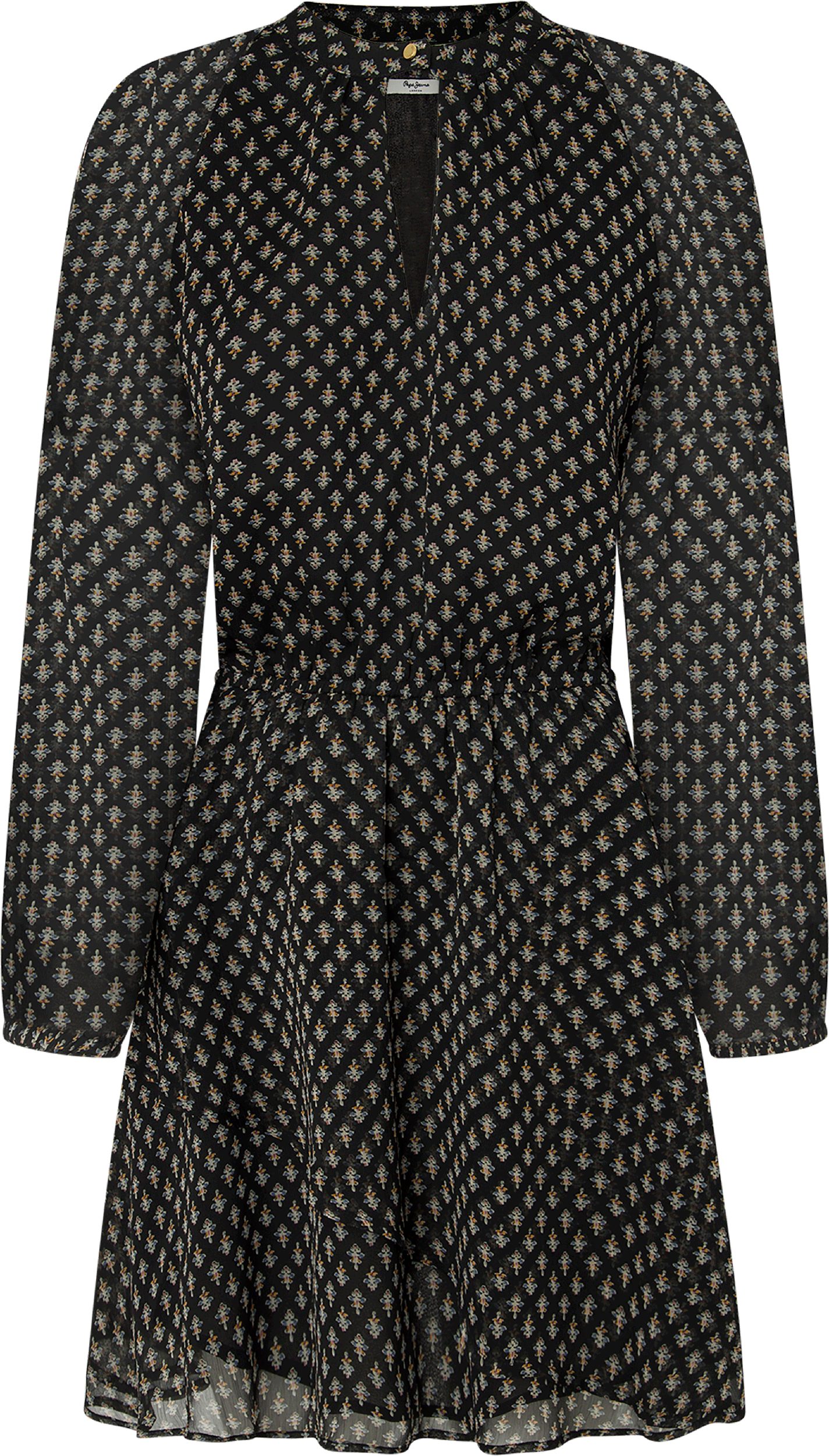 Pepe Jeans Gedessineerde jurk Salina met lange, halftransparante mouwen