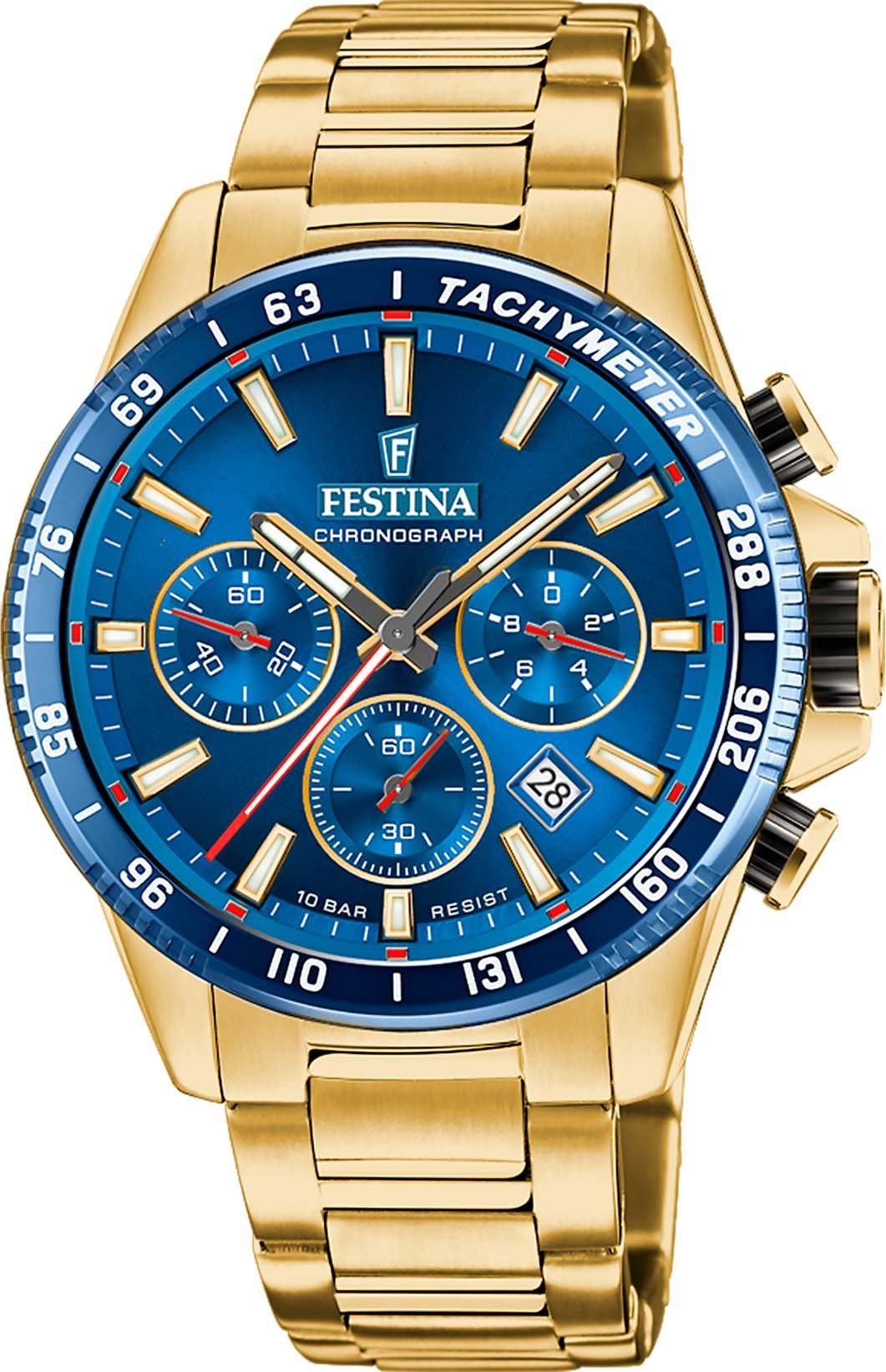 Festina Chronograaf Timeless chronograaf, F20634/3 Horloge, quartzhorloge, herenhorloge,...
