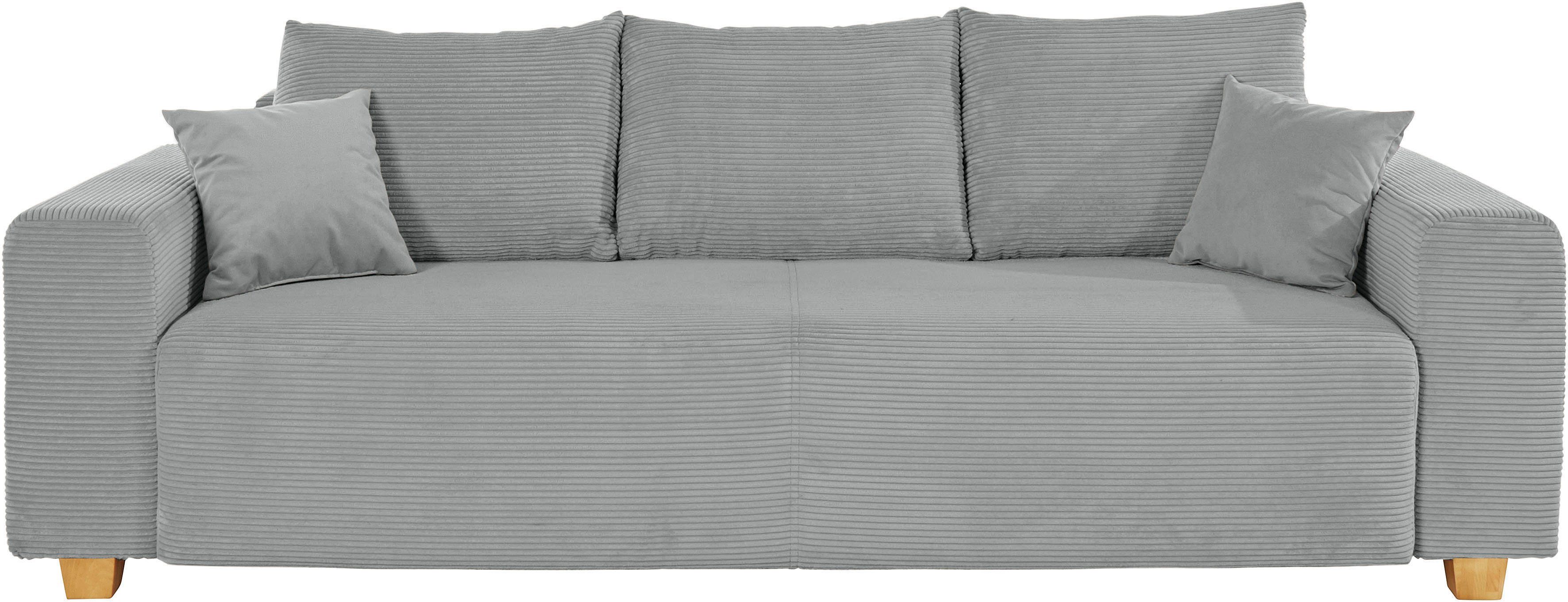 COLLECTION AB Slaapbank Yves Bedfunctie, bedlade, bonnellvering, rugkussen, sierkussen