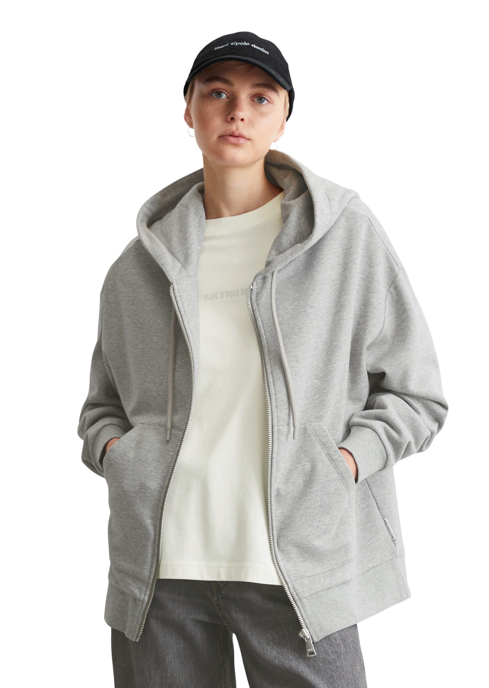 Marc O'Polo Oversized sweatshirt jack Gray Dames